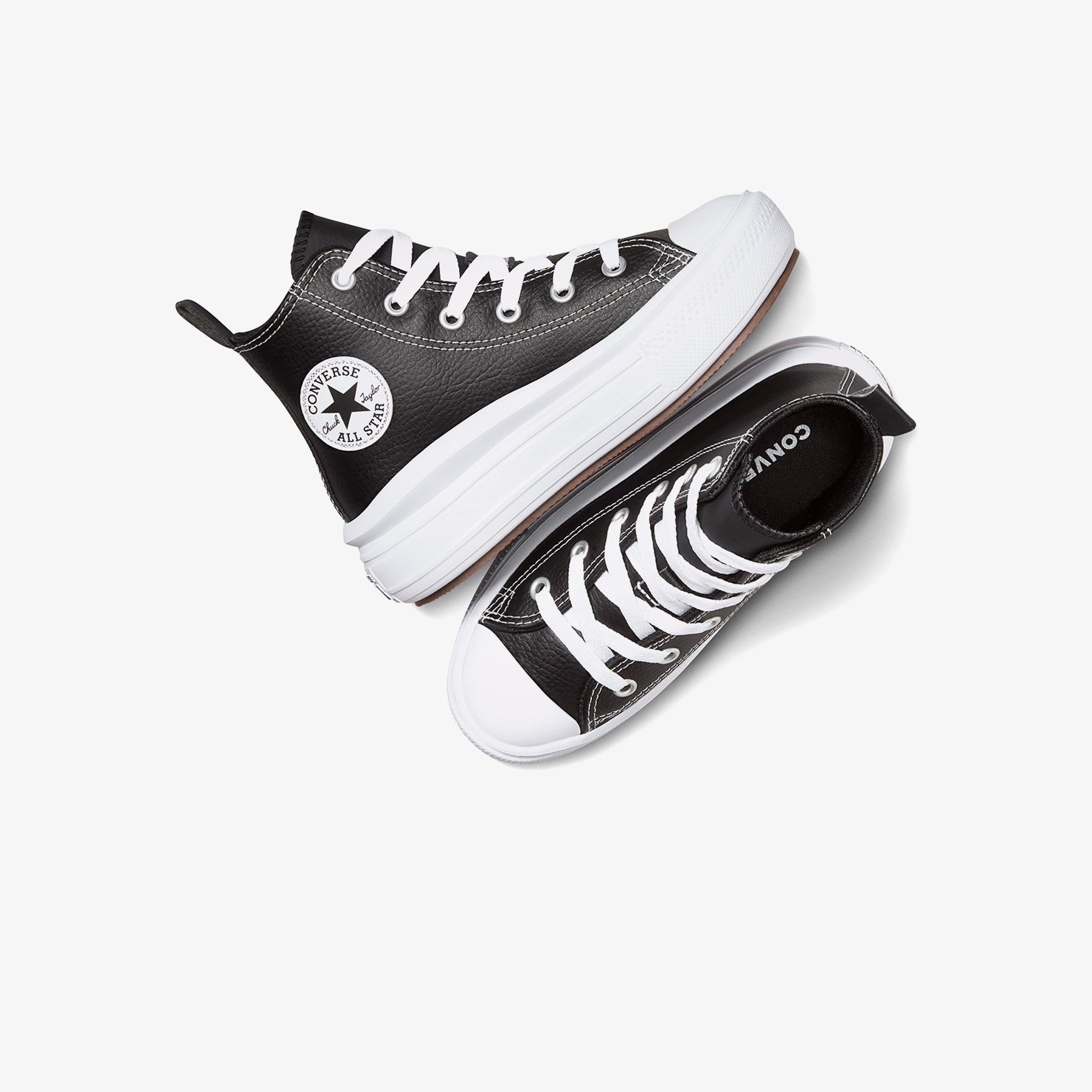 Converse Chuck Taylor All Star Move Platform Çocuk Siyah Deri Sneaker
