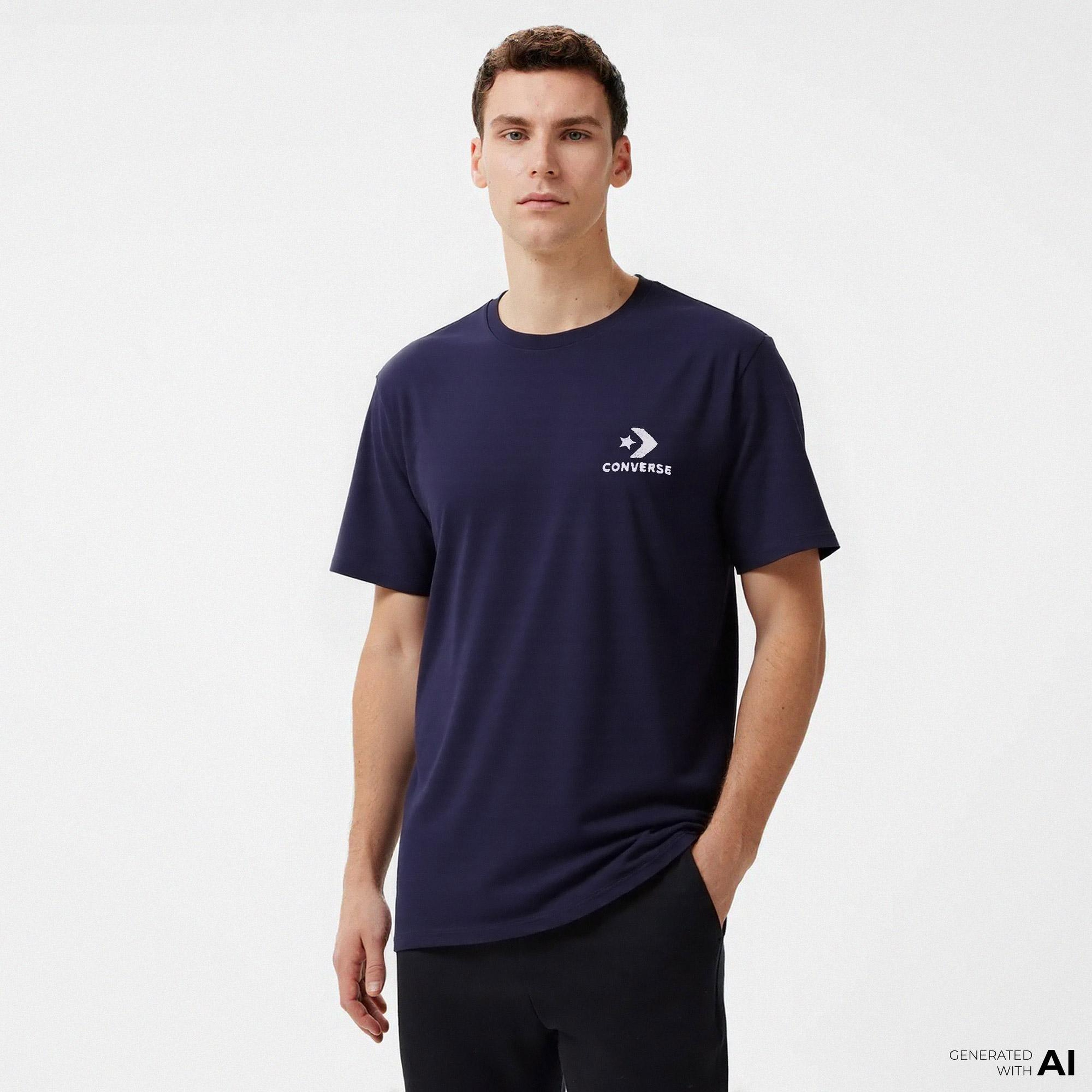 Converse Erkek Baskılı Siyah T-Shirt