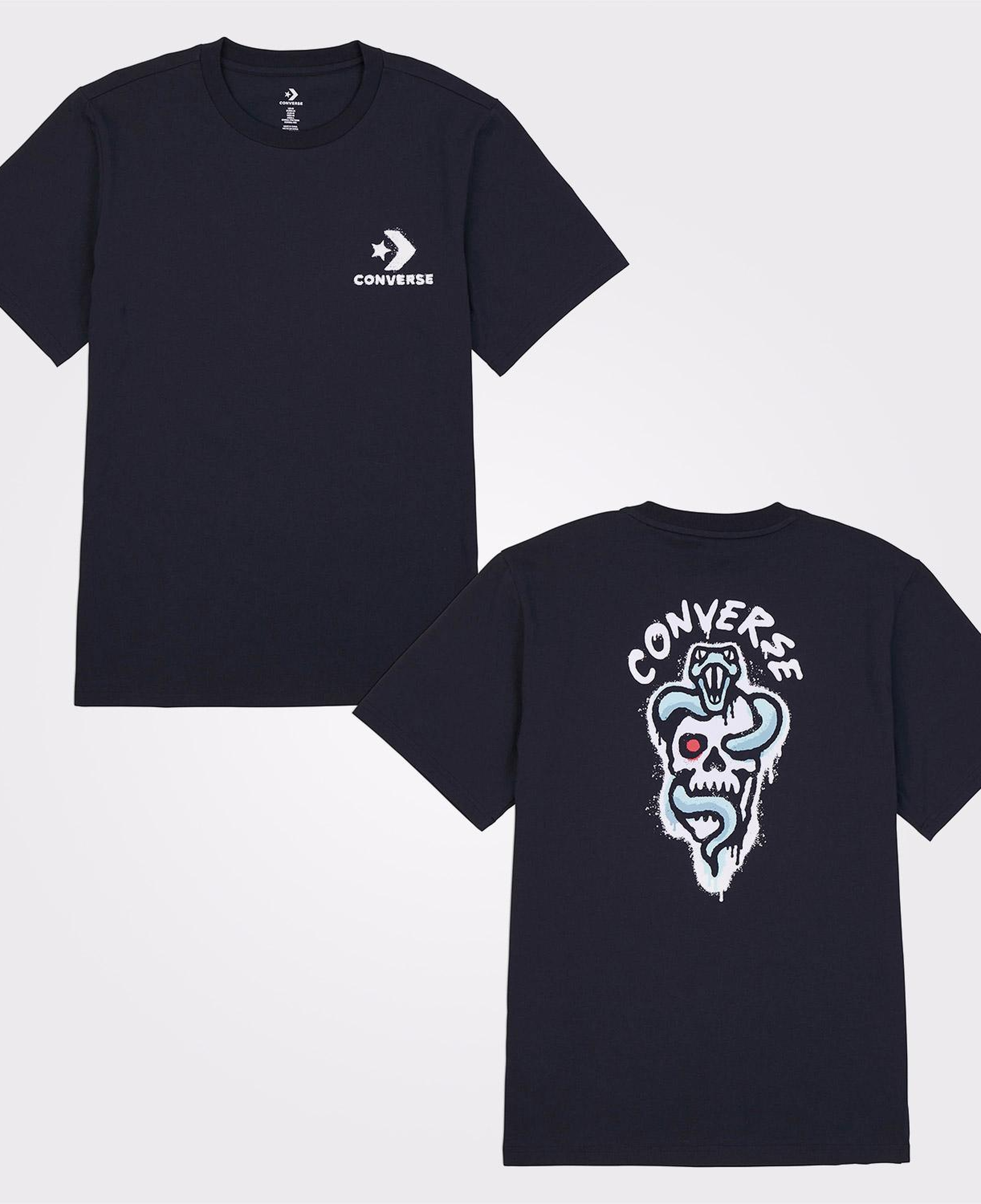Converse Erkek Baskılı Siyah T-Shirt