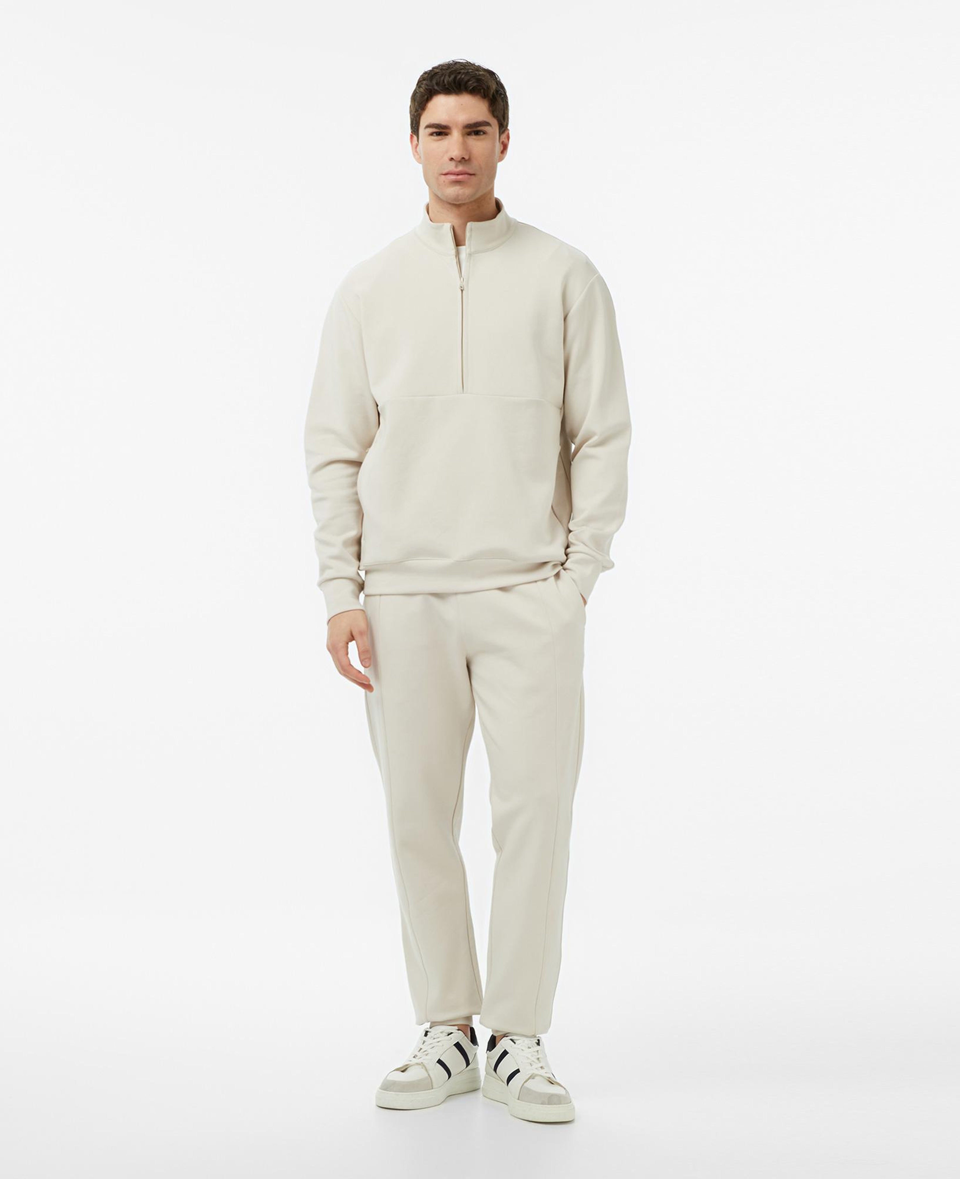Nautica Erkek Bej Regular Fit Sweatshirt