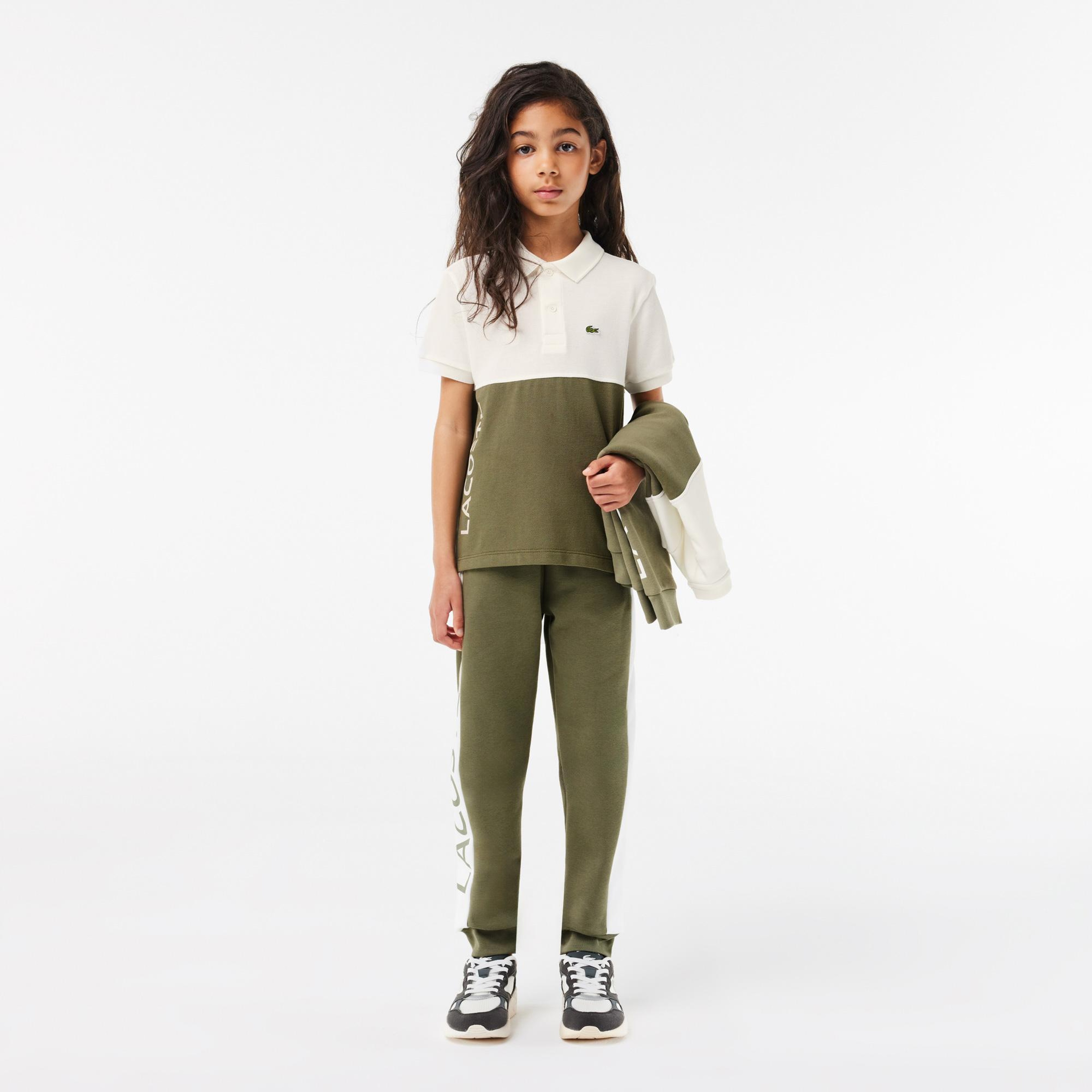 Lacoste Çocuk Renk Bloklu Beyaz Polo