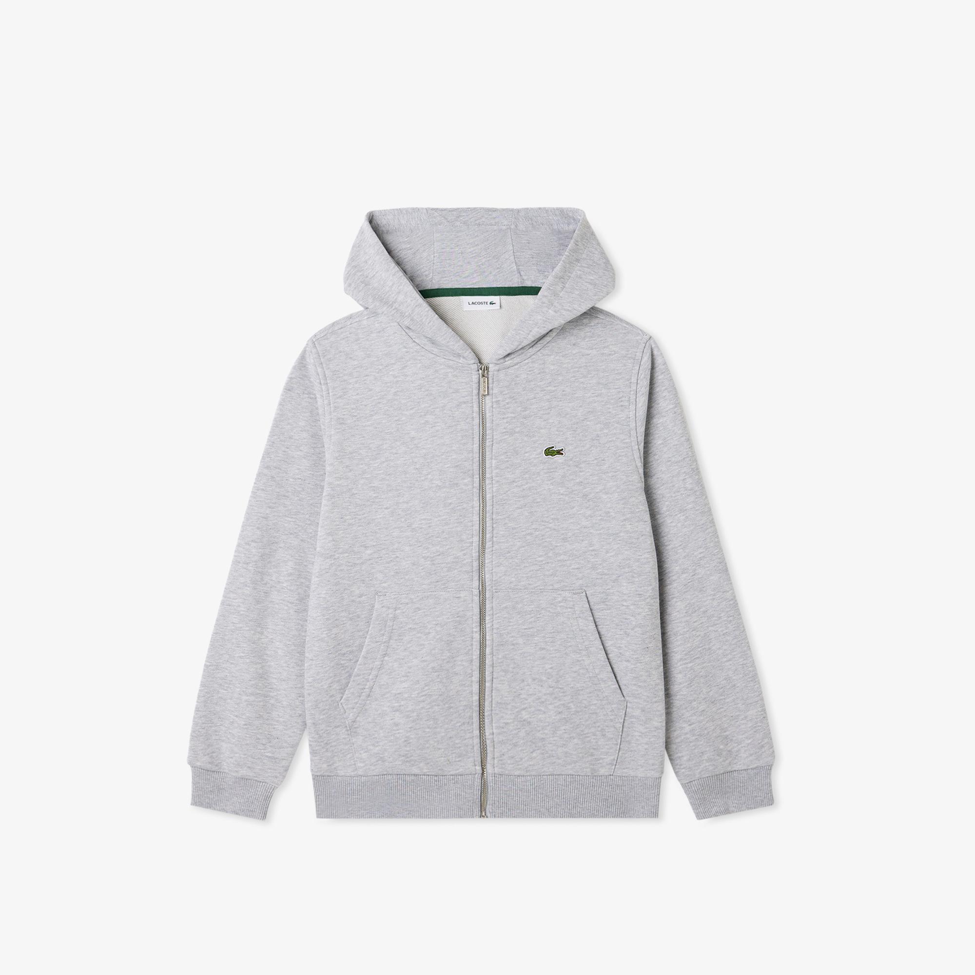 Lacoste Çocuk Kapüşonlu Gri Sweatshirt