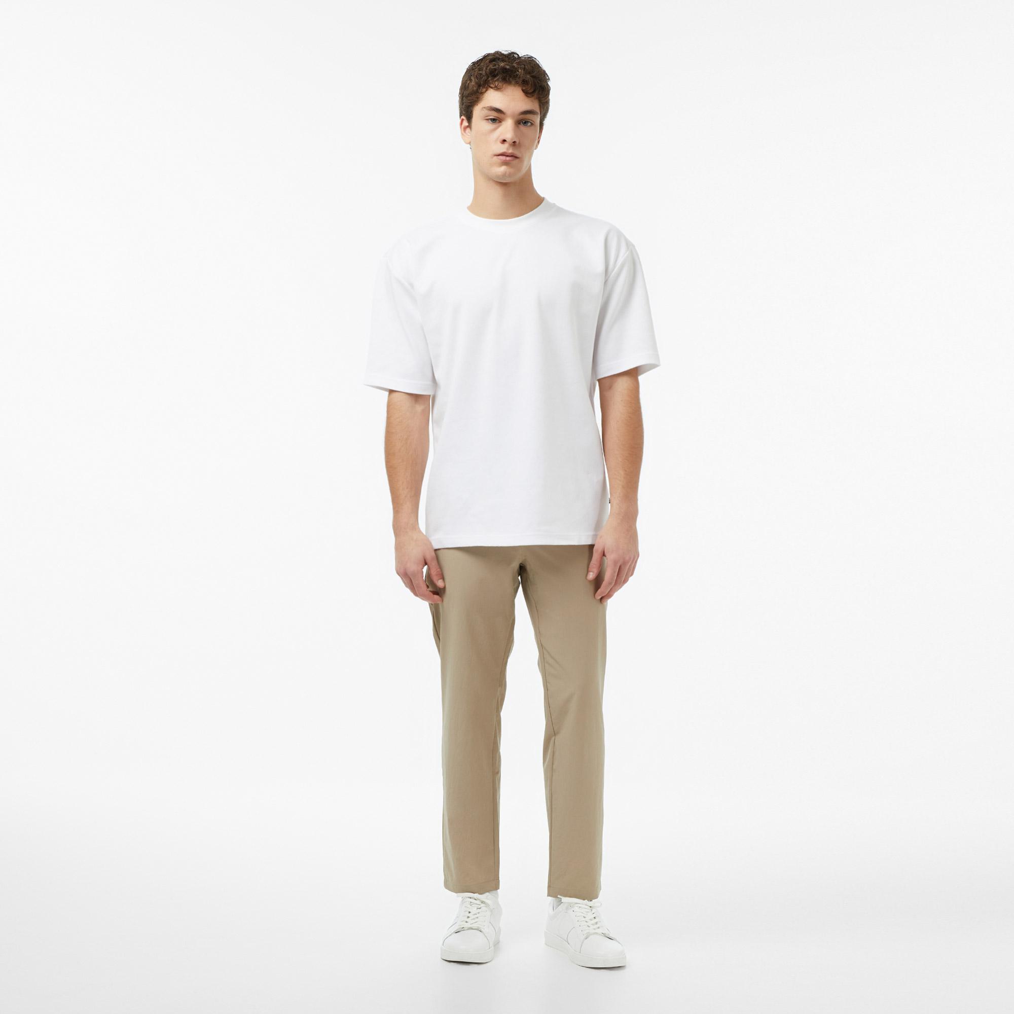 Nautica Erkek Bej Slim Fit Teknik Pantolon