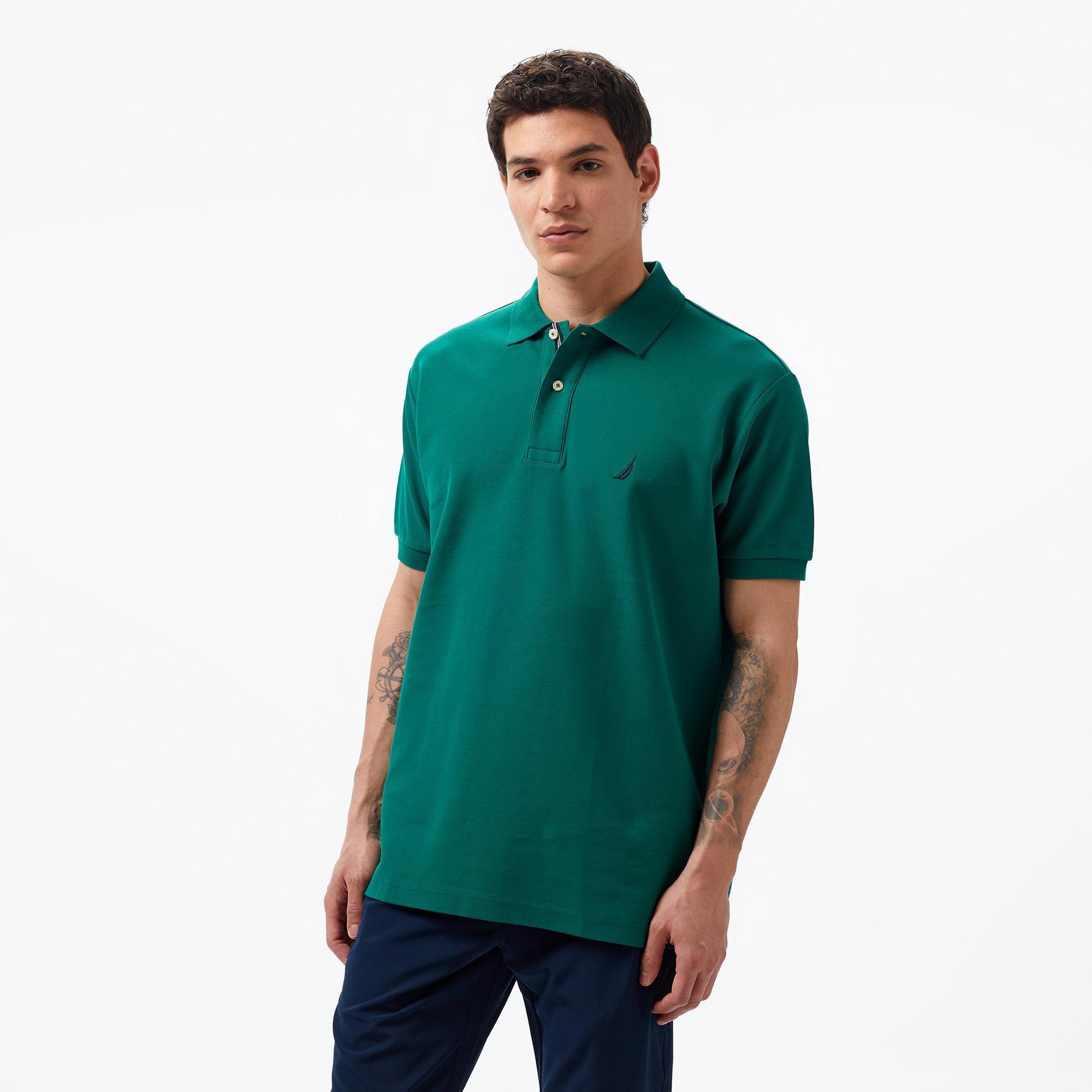 Nautica Erkek Yeşil Classic Fit Kısa Kollu Polo Yaka T-Shirt