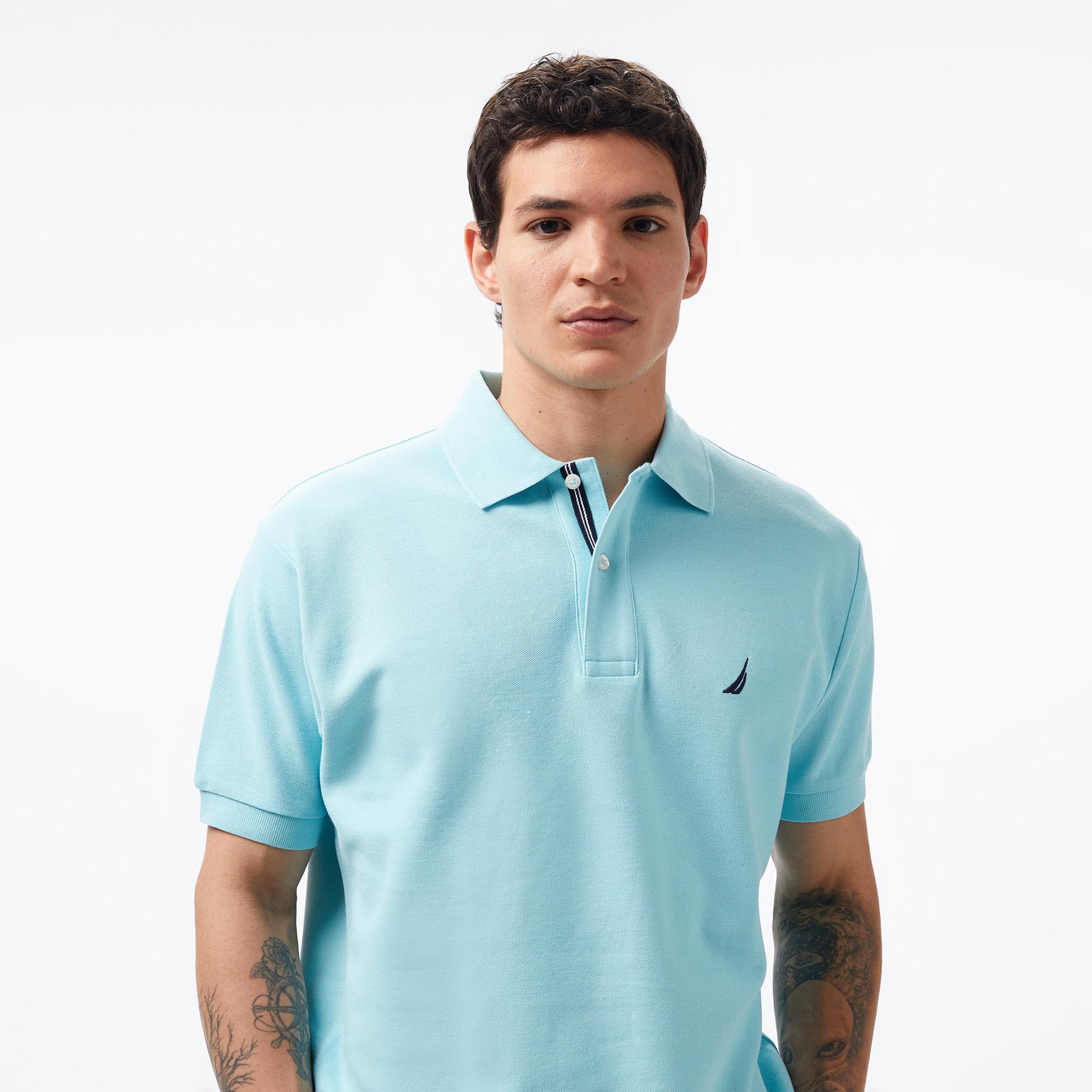 Nautica Erkek Mavi Classic Fit Polo Yaka T-Shirt