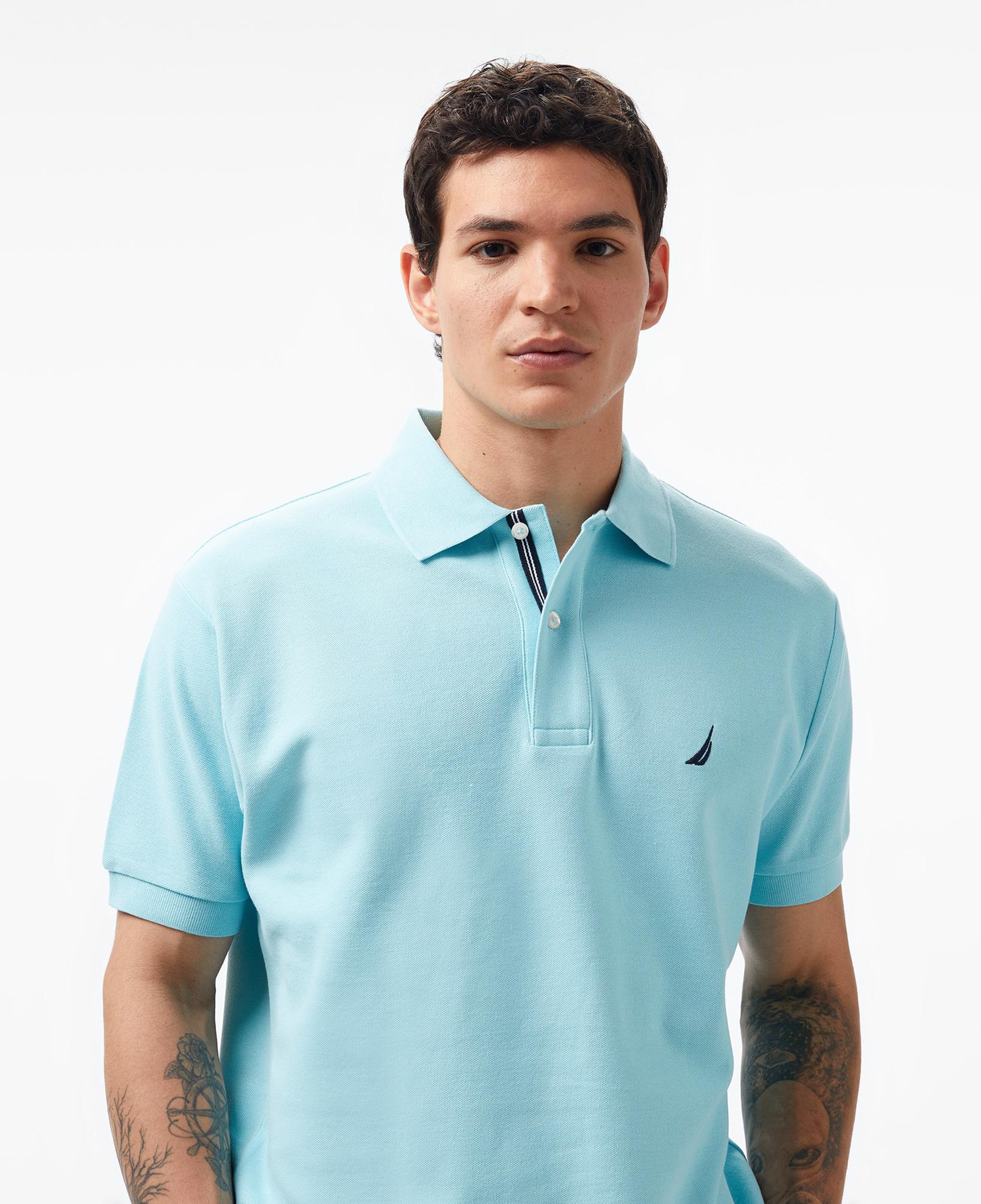 Nautica Erkek Mavi Classic Fit Polo Yaka T-Shirt