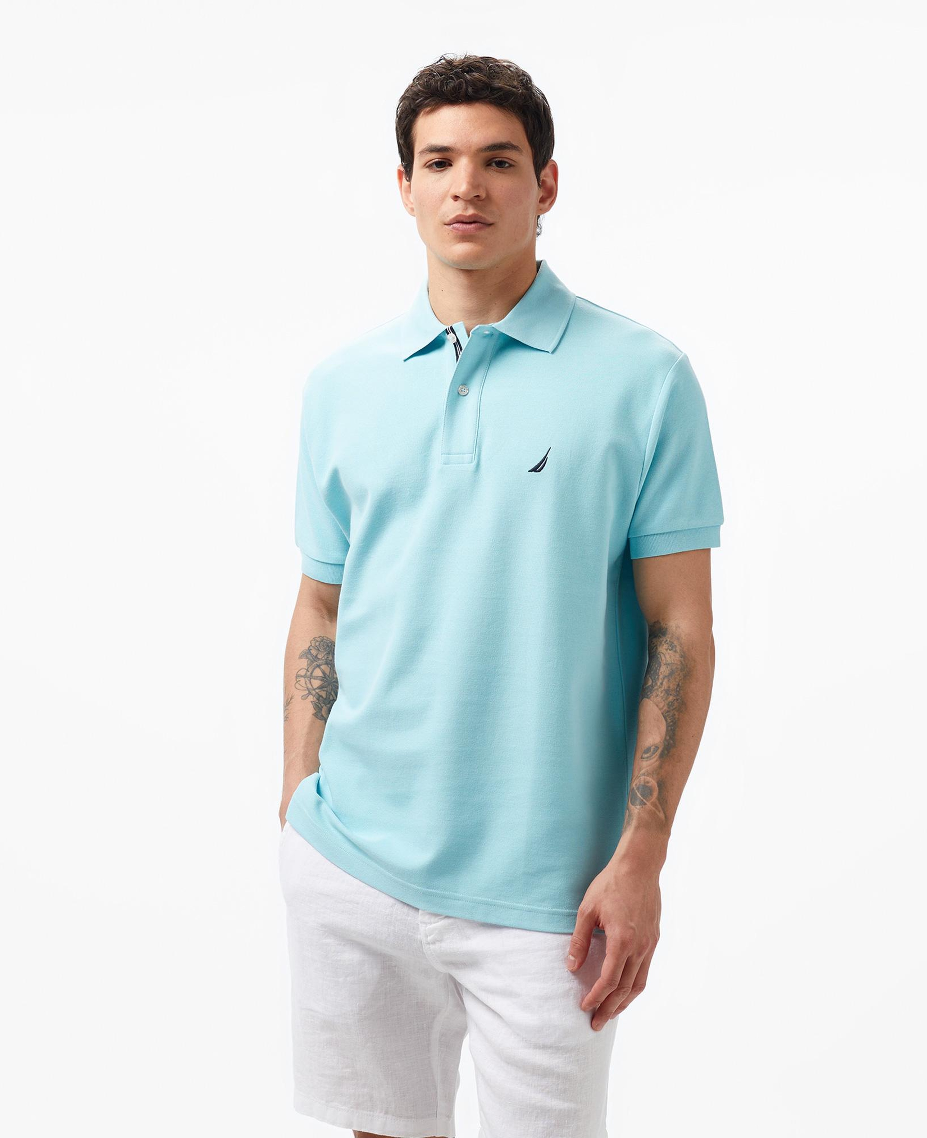 Nautica Erkek Mavi Classic Fit Polo Yaka T-Shirt