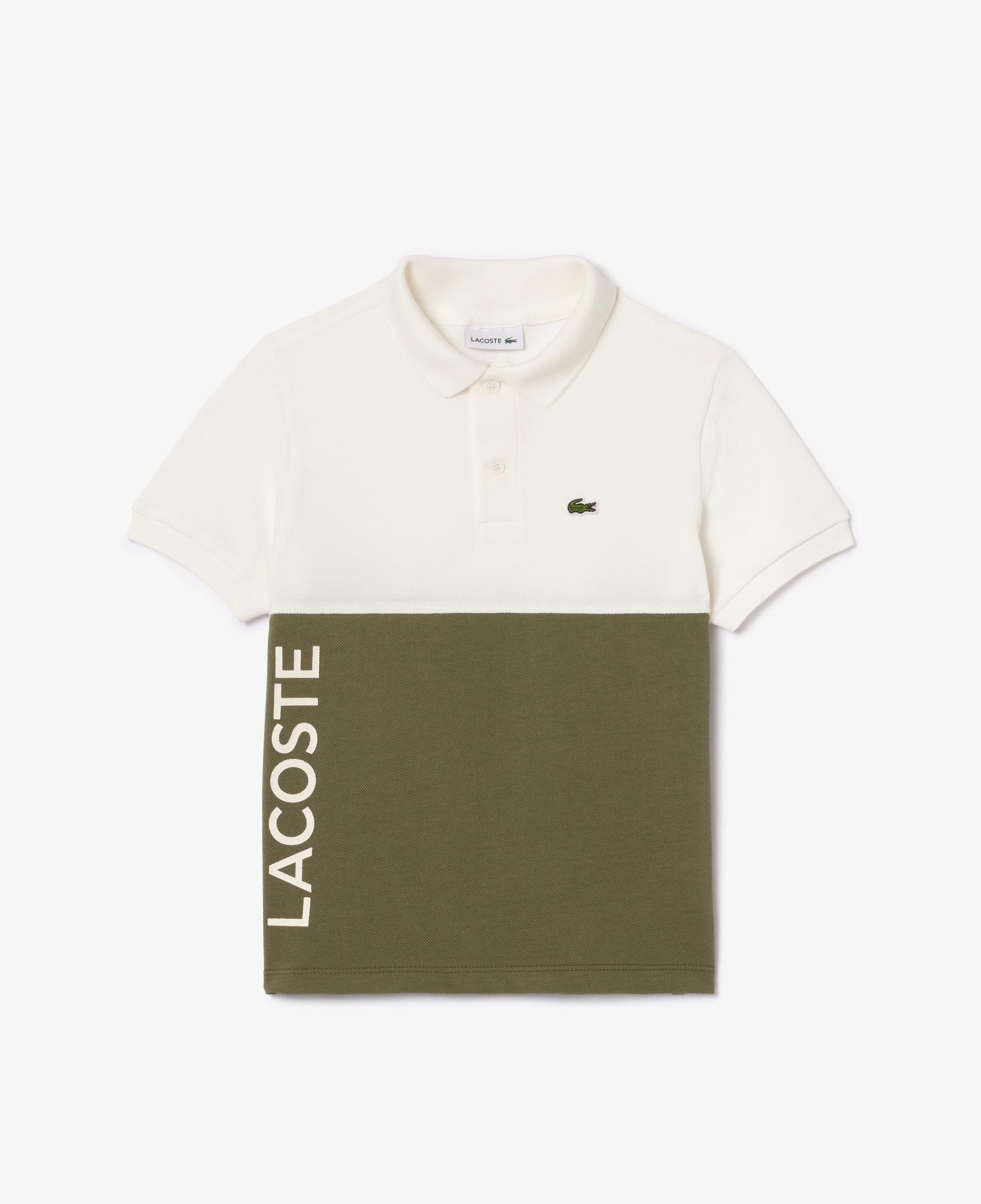 Lacoste Çocuk Renk Bloklu Beyaz Polo