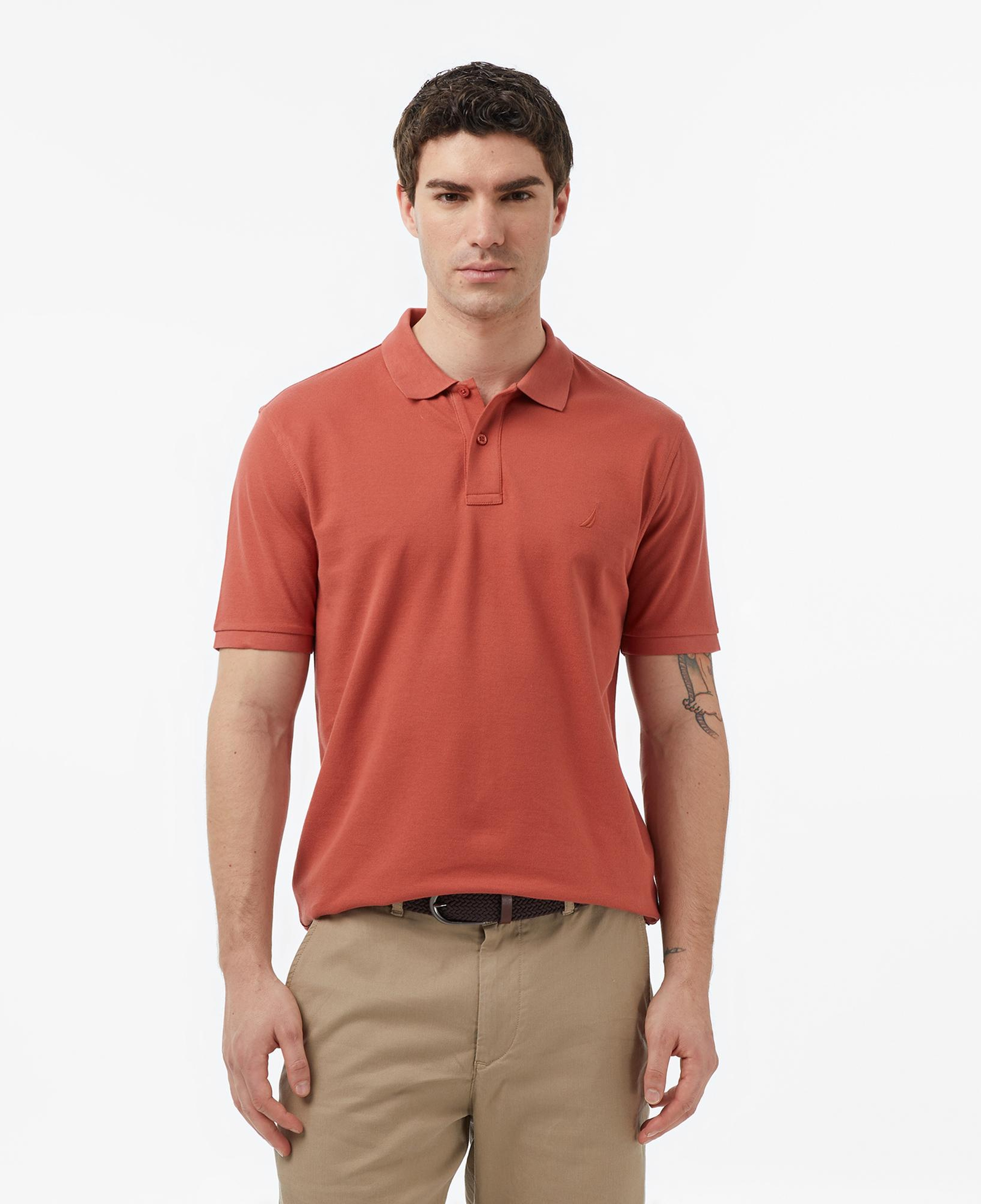 Nautica Erkek Kırmızı Regular Fit Polo Yaka T-Shirt