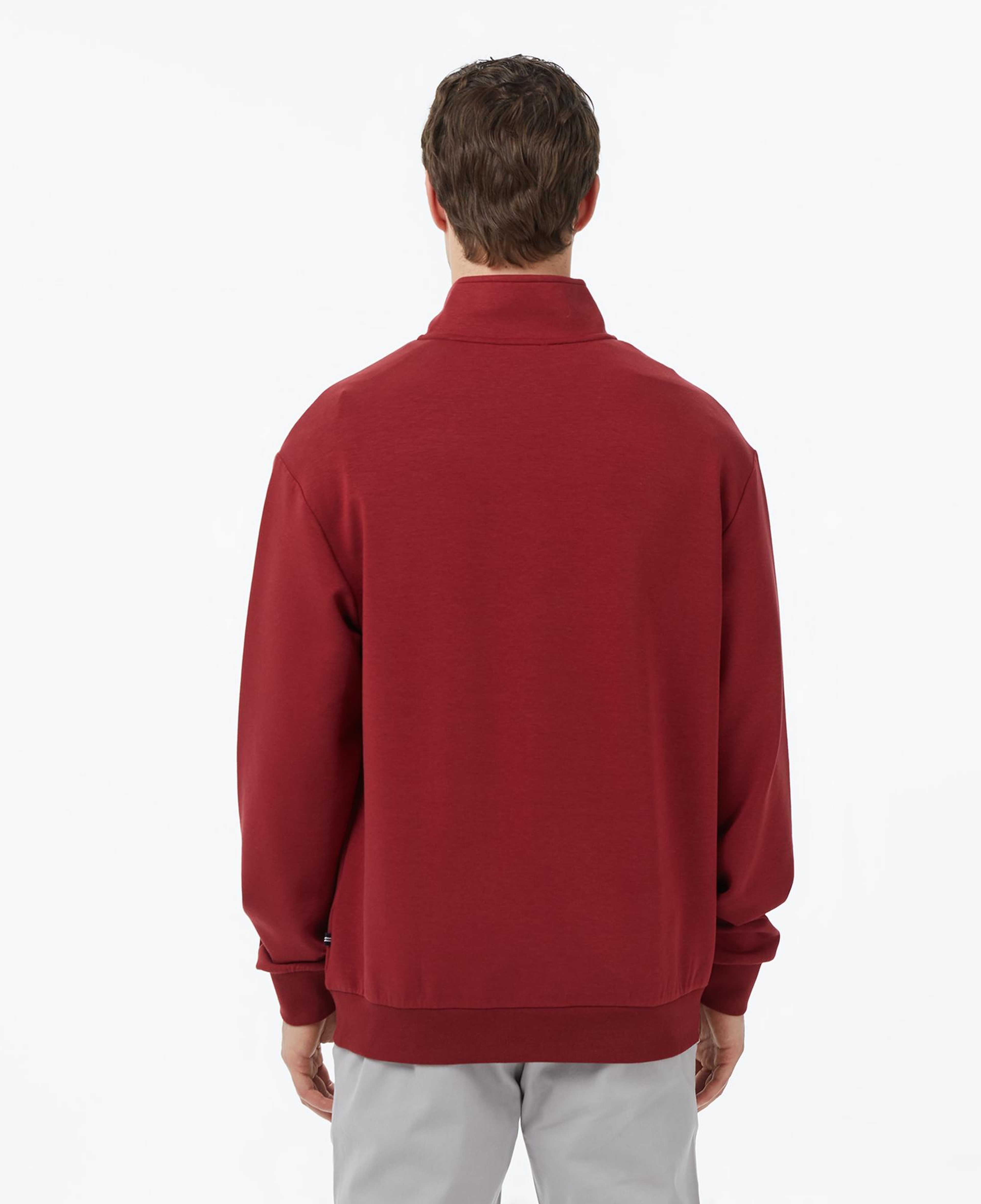 Nautica Erkek Bordo Regular Fit Dik Yaka Sweatshirt