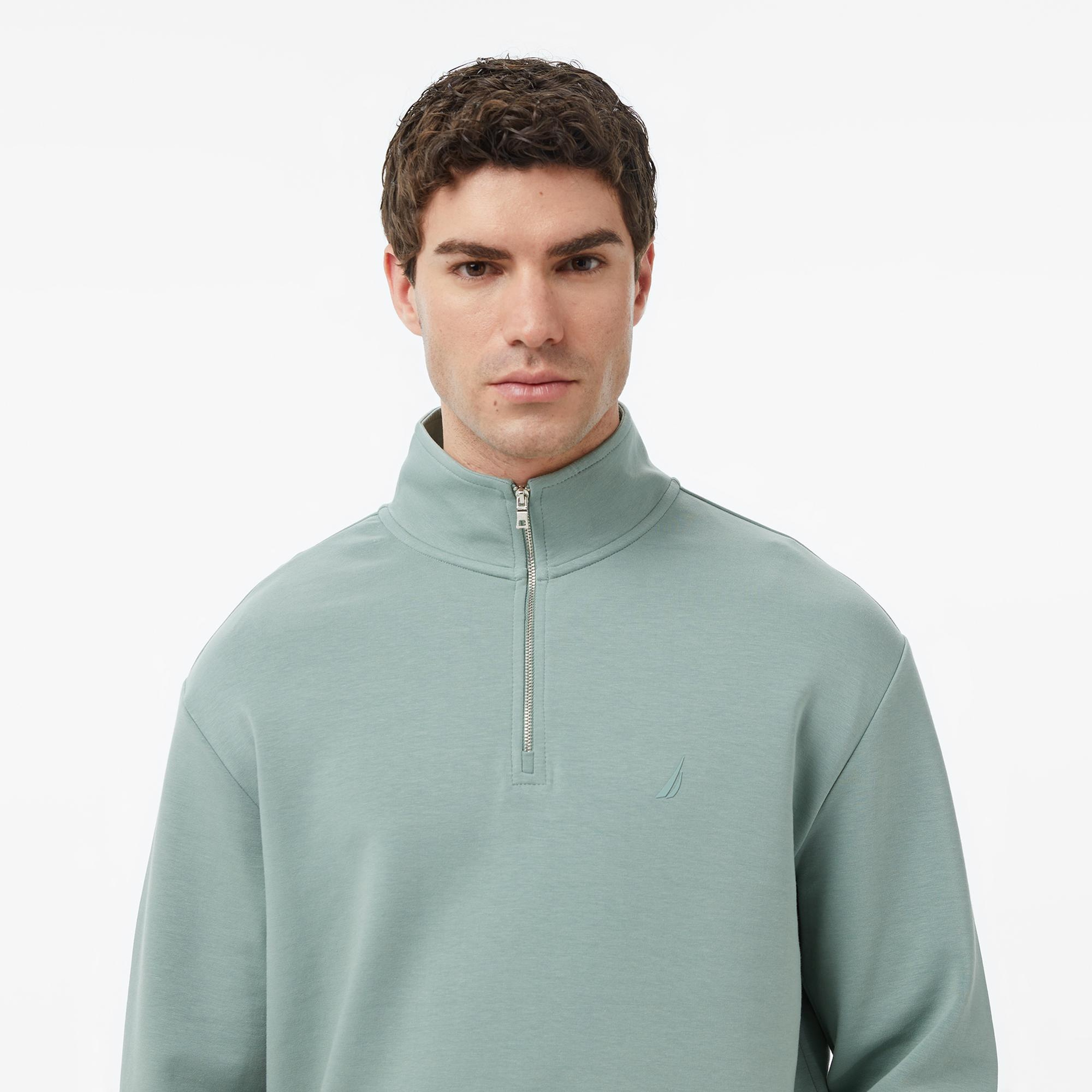 Nautica Erkek Yeşil Regular Fit Dik Yaka Sweatshirt