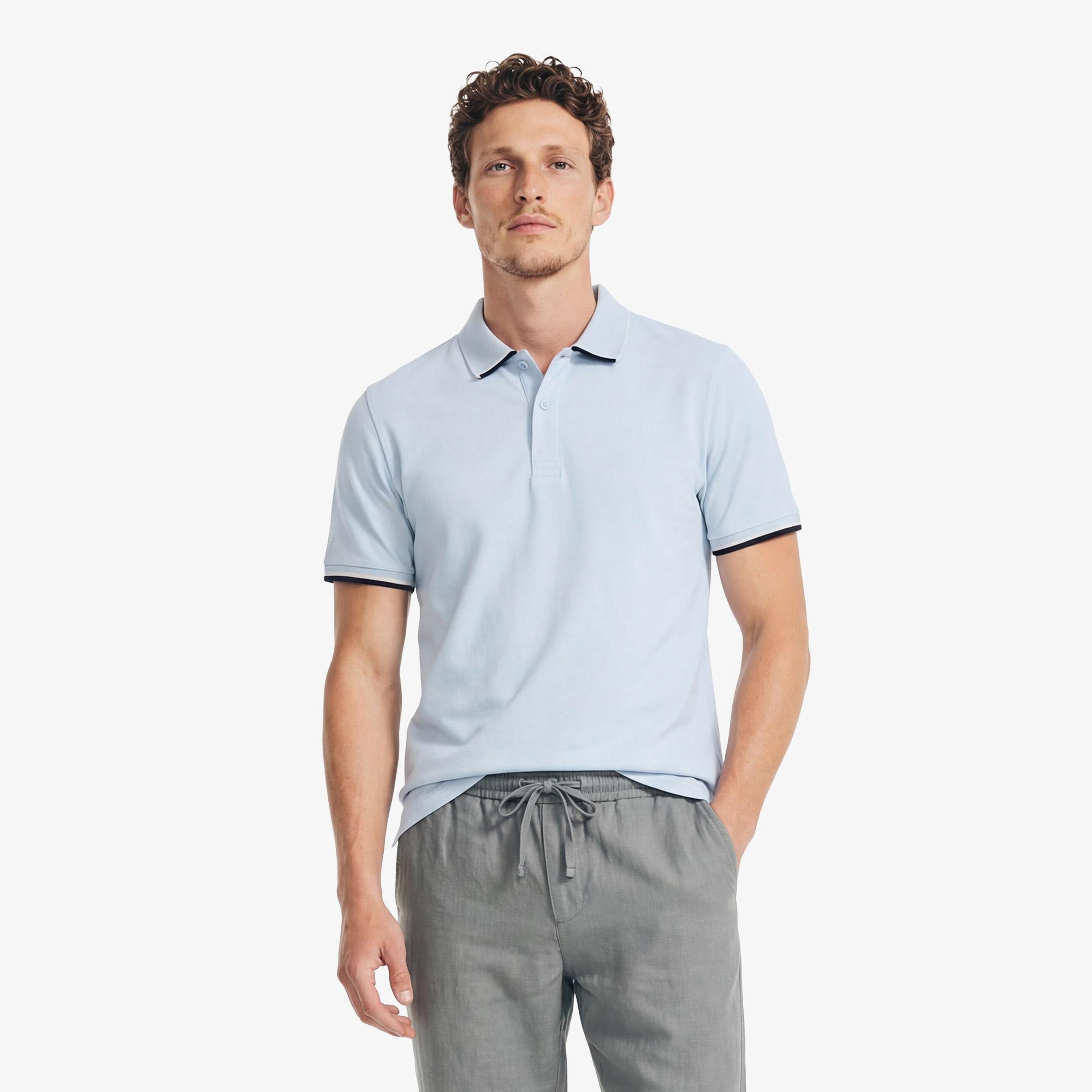 Nautica Erkek Mavi Regular Fit Pima Cotton Polo Yaka T-Shirt