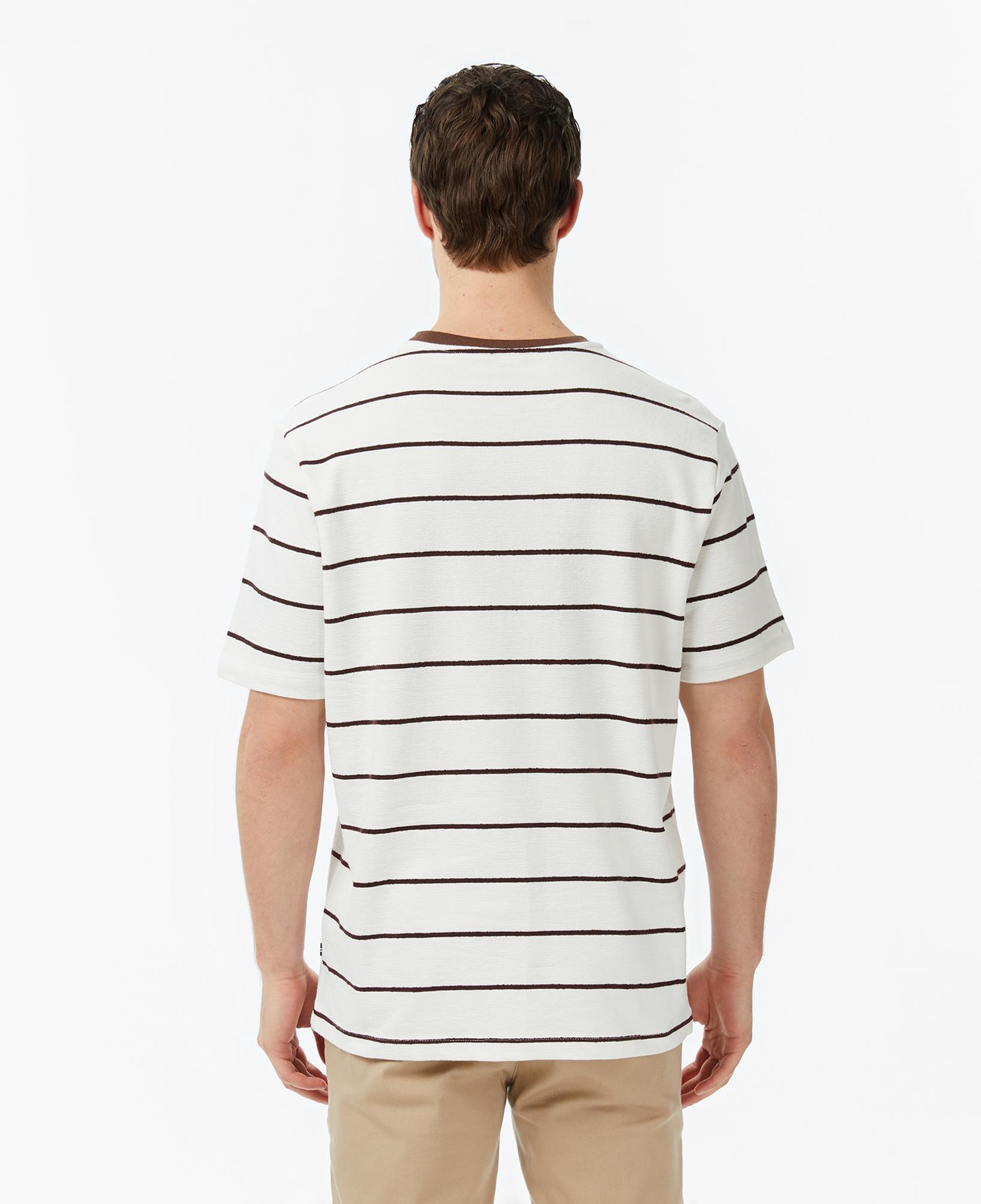 Nautica Erkek Kahverengi Regular Fit Çizgili T-Shirt