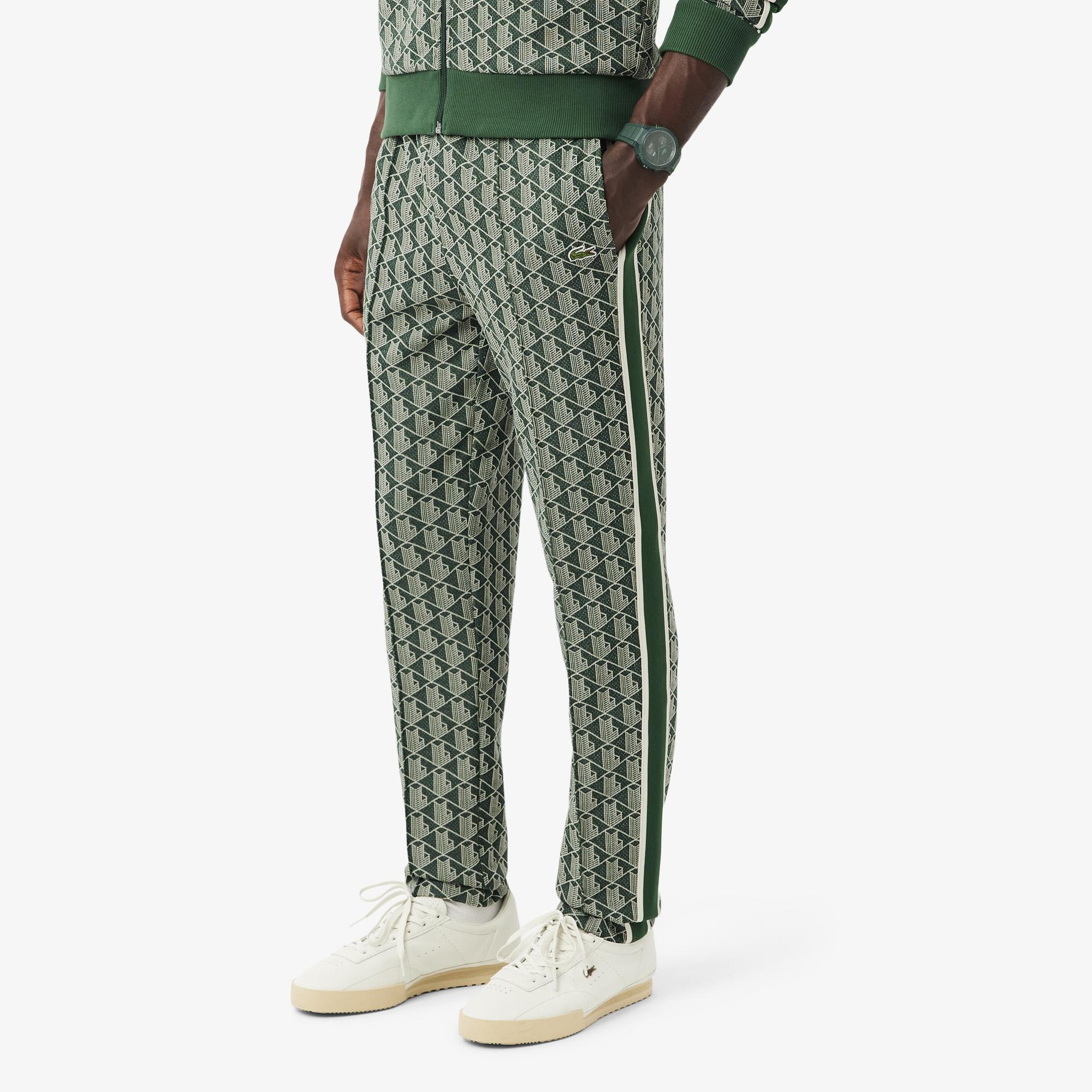 Lacoste Paris Erkek Regular Fit Monogram Yeşil Eşofman Altı