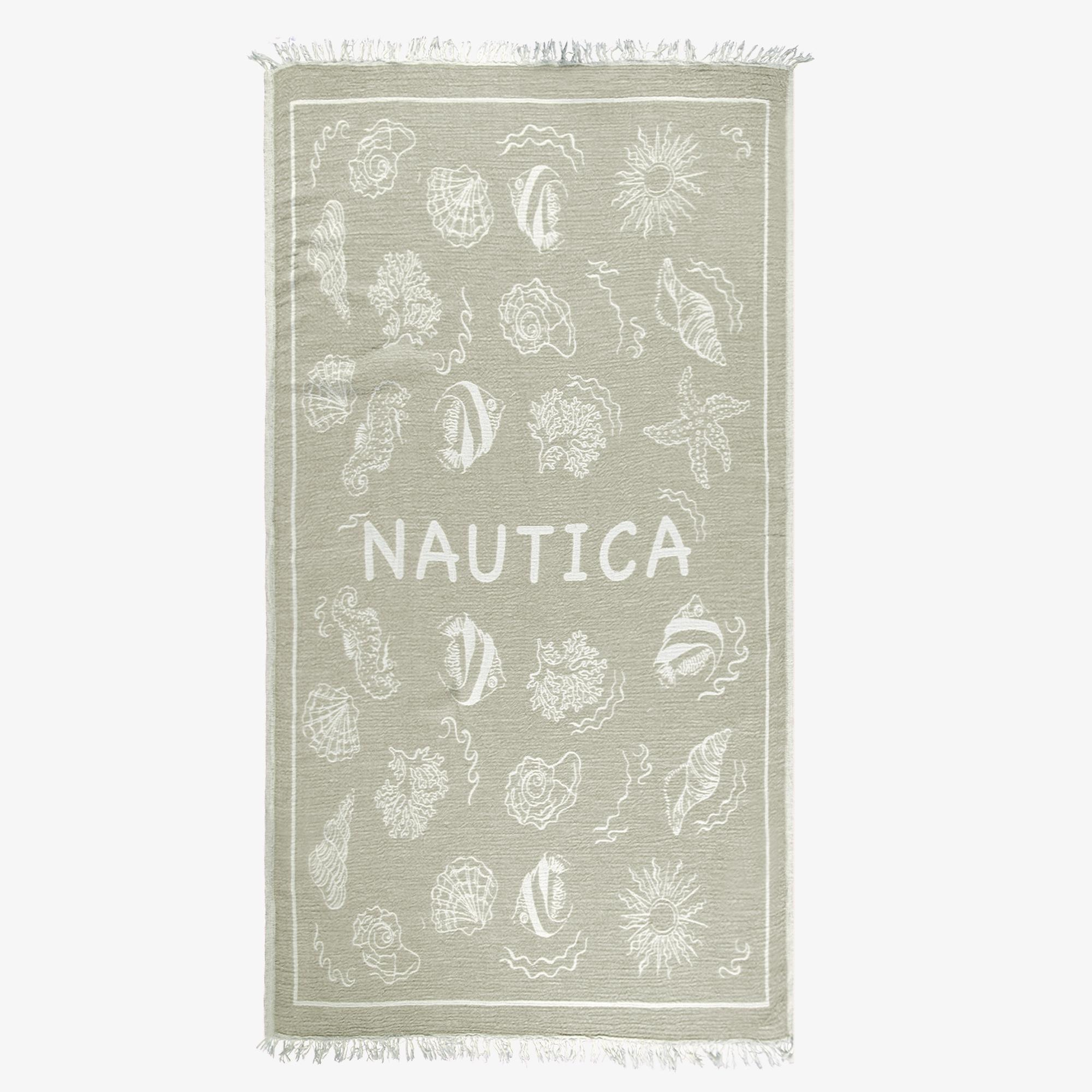 Nautica Unisex Yeşil Desenli Havlu