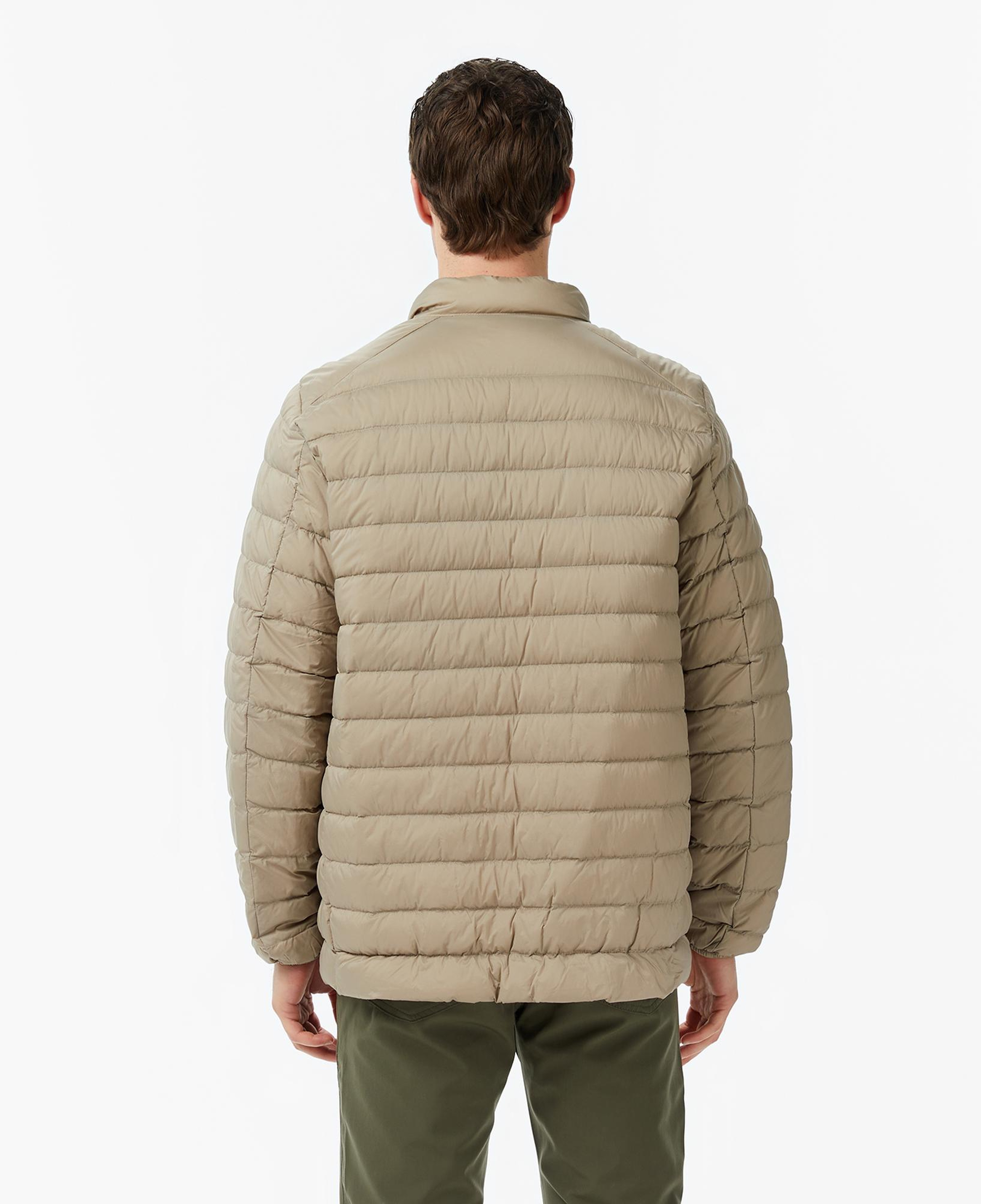 Nautica Erkek Bej Regular Fit Dik Yaka Su İtici Kaz Tüyü Mont