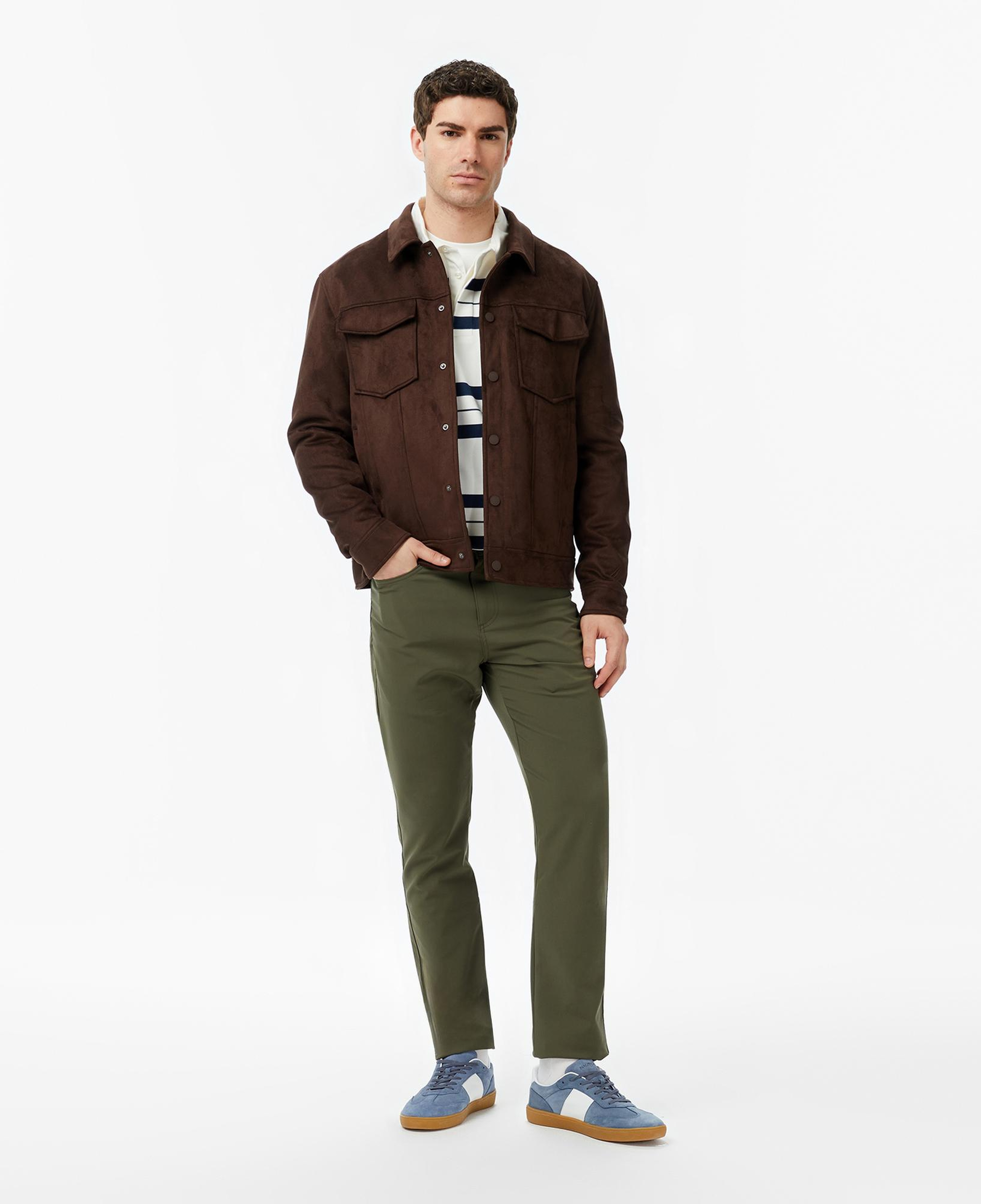 Nautica Erkek Kahverengi Regular Fit Süet Ceket