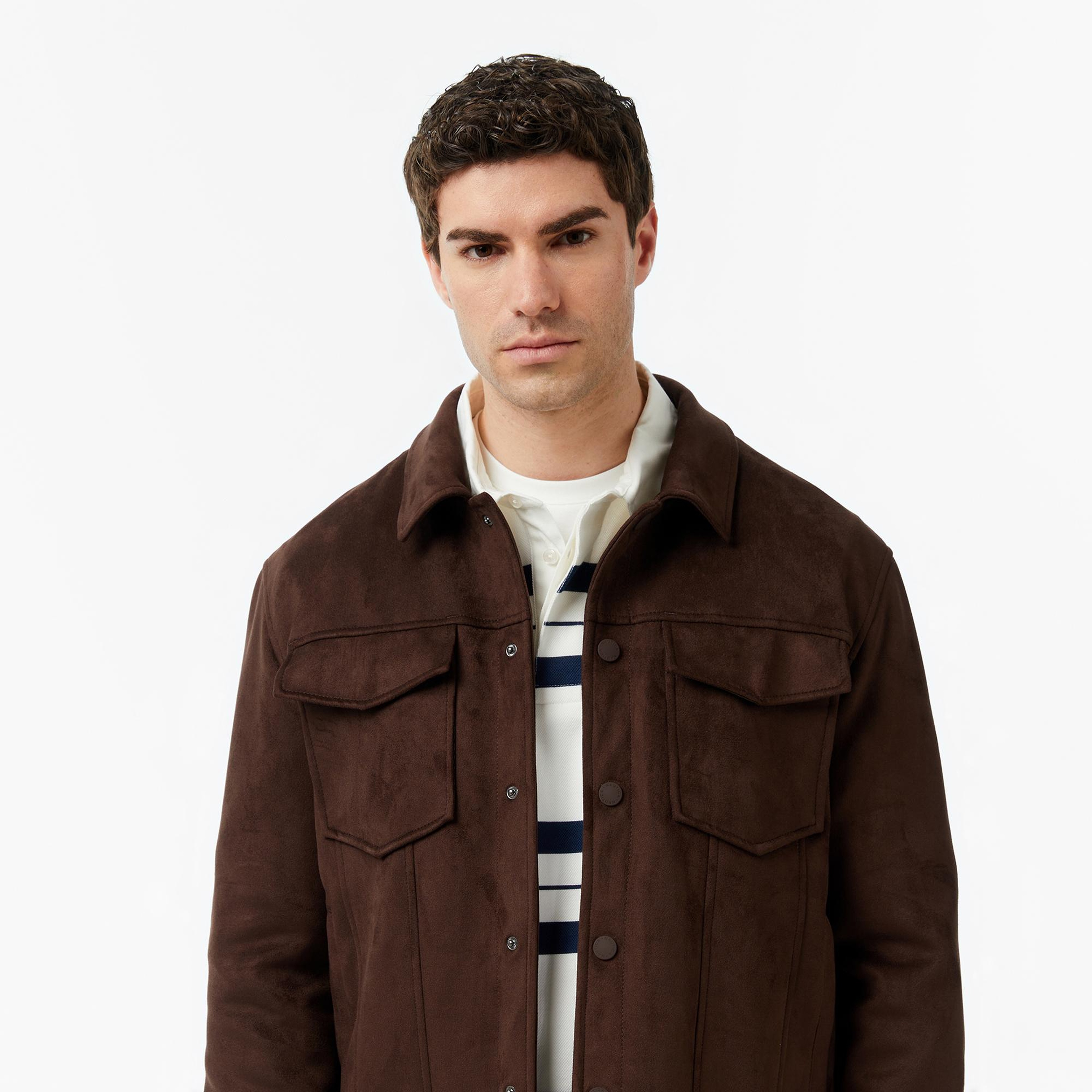 Nautica Erkek Kahverengi Regular Fit Süet Ceket