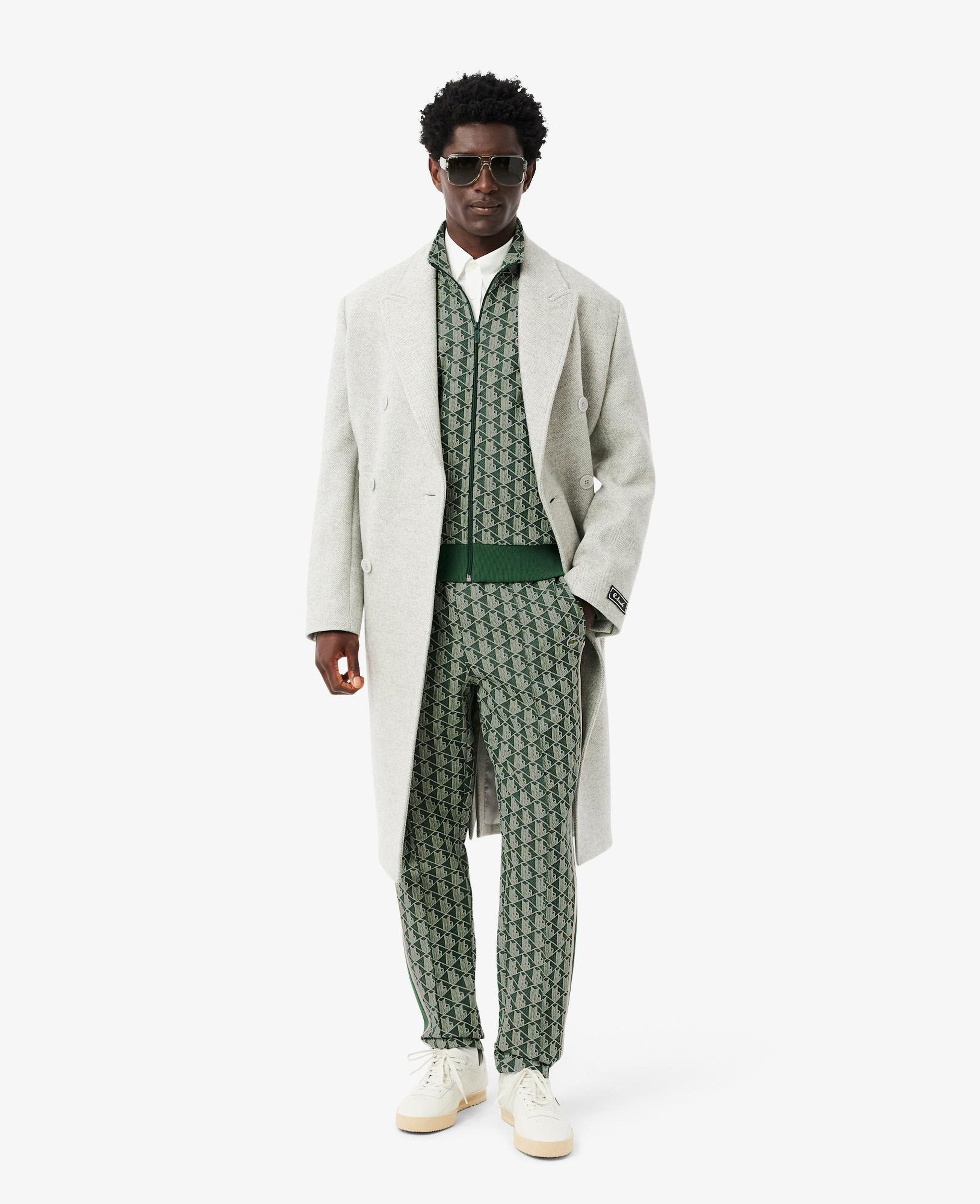 Lacoste Erkek Regular Fit Dik Yaka Monogram Yeşil Sweatshirt