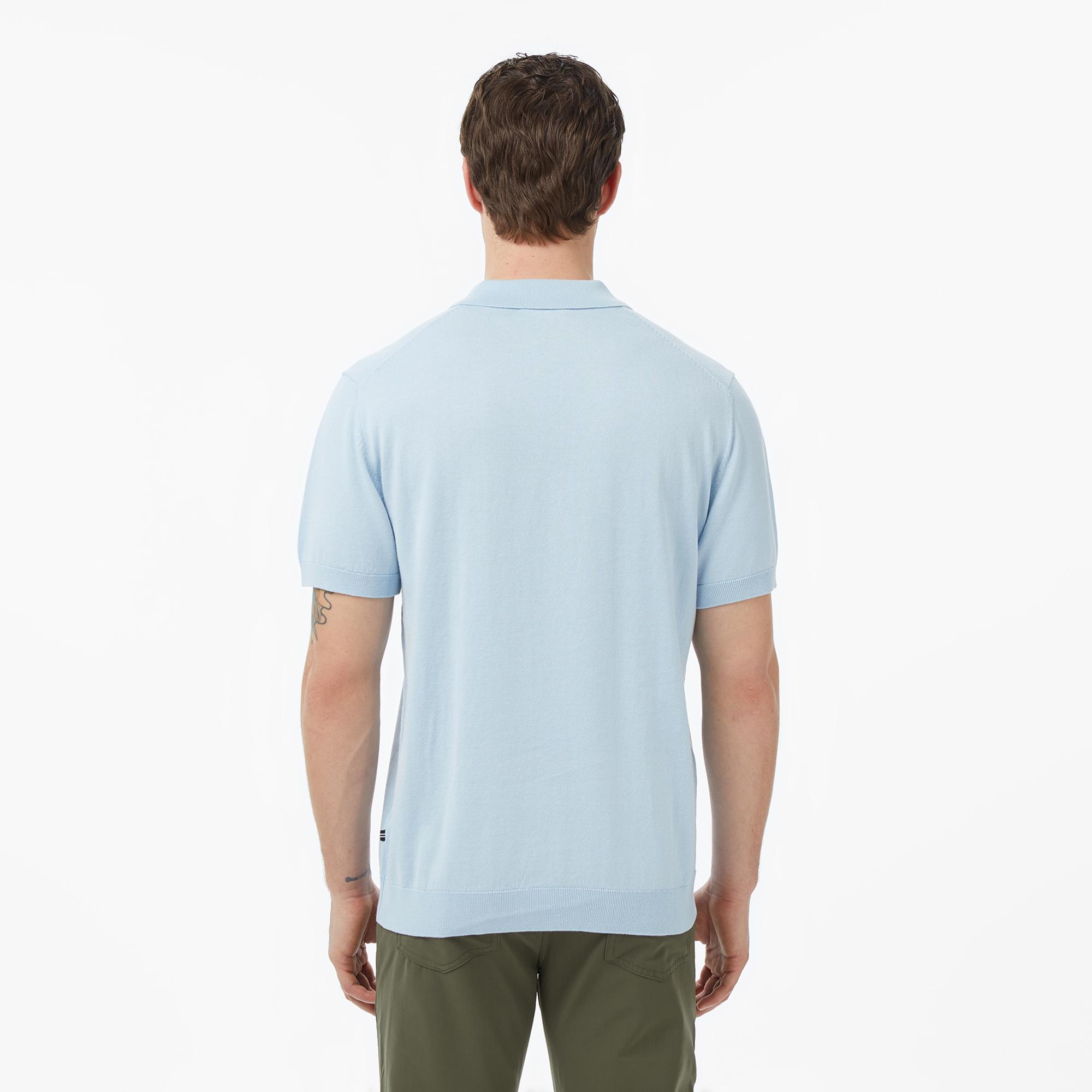 Nautica Erkek Mavi Regular Fit Kısa Kollu Triko