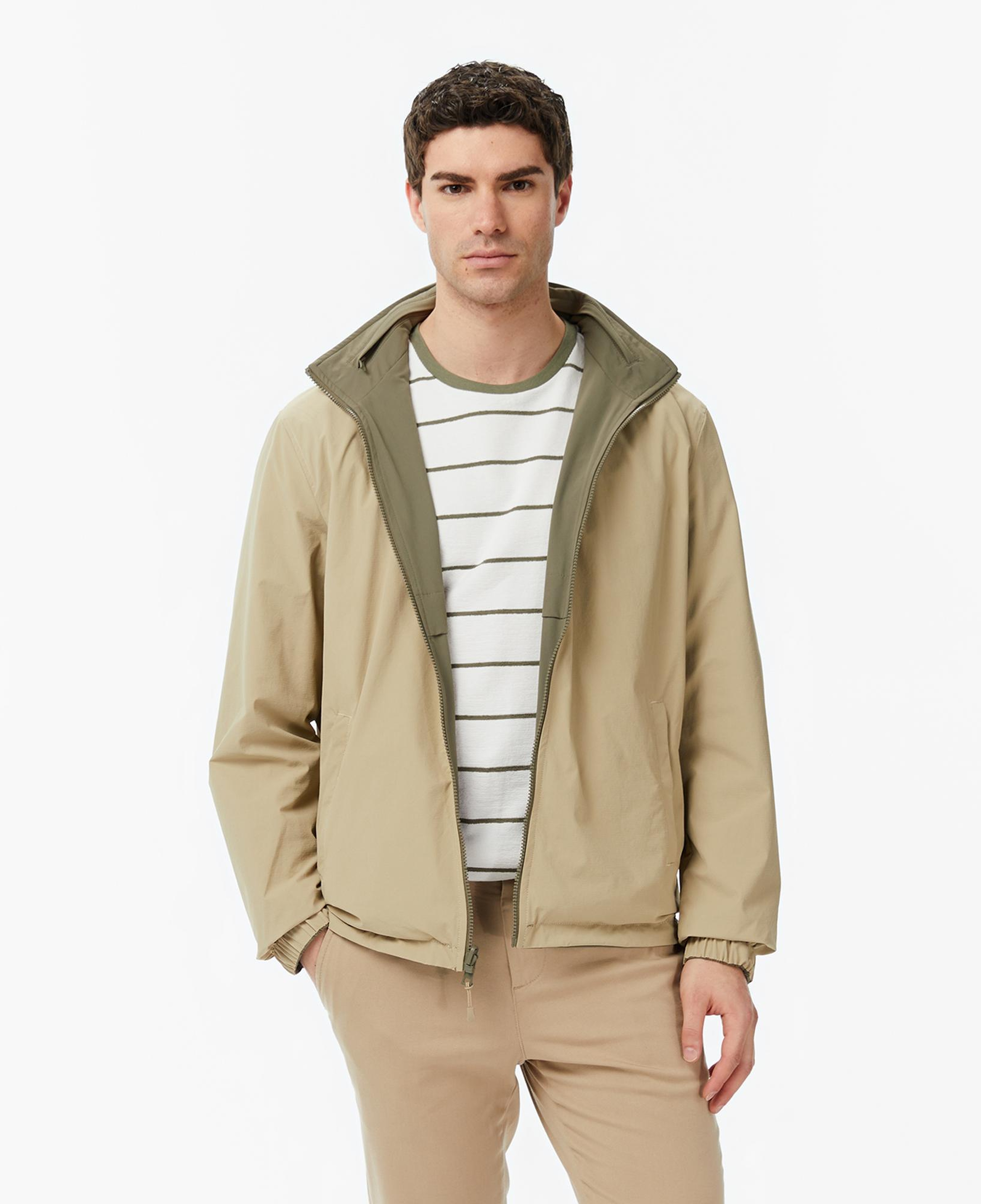 Nautica Erkek Yeşil Regular Fit Dik Yaka Çift Taraflı Su İtici Mont