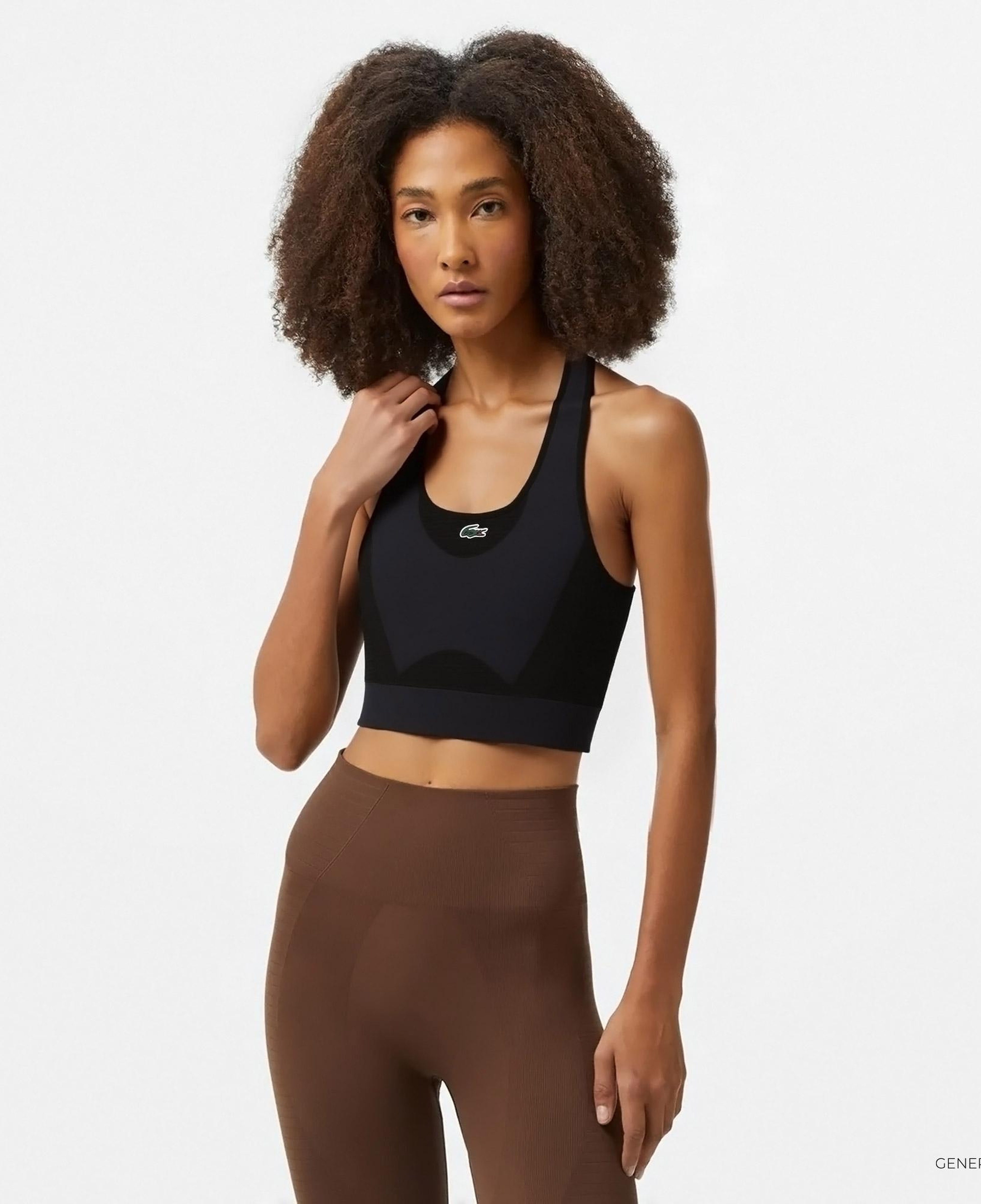 Lacoste Active Kadın Slim Fit Kolsuz Siyah Bra