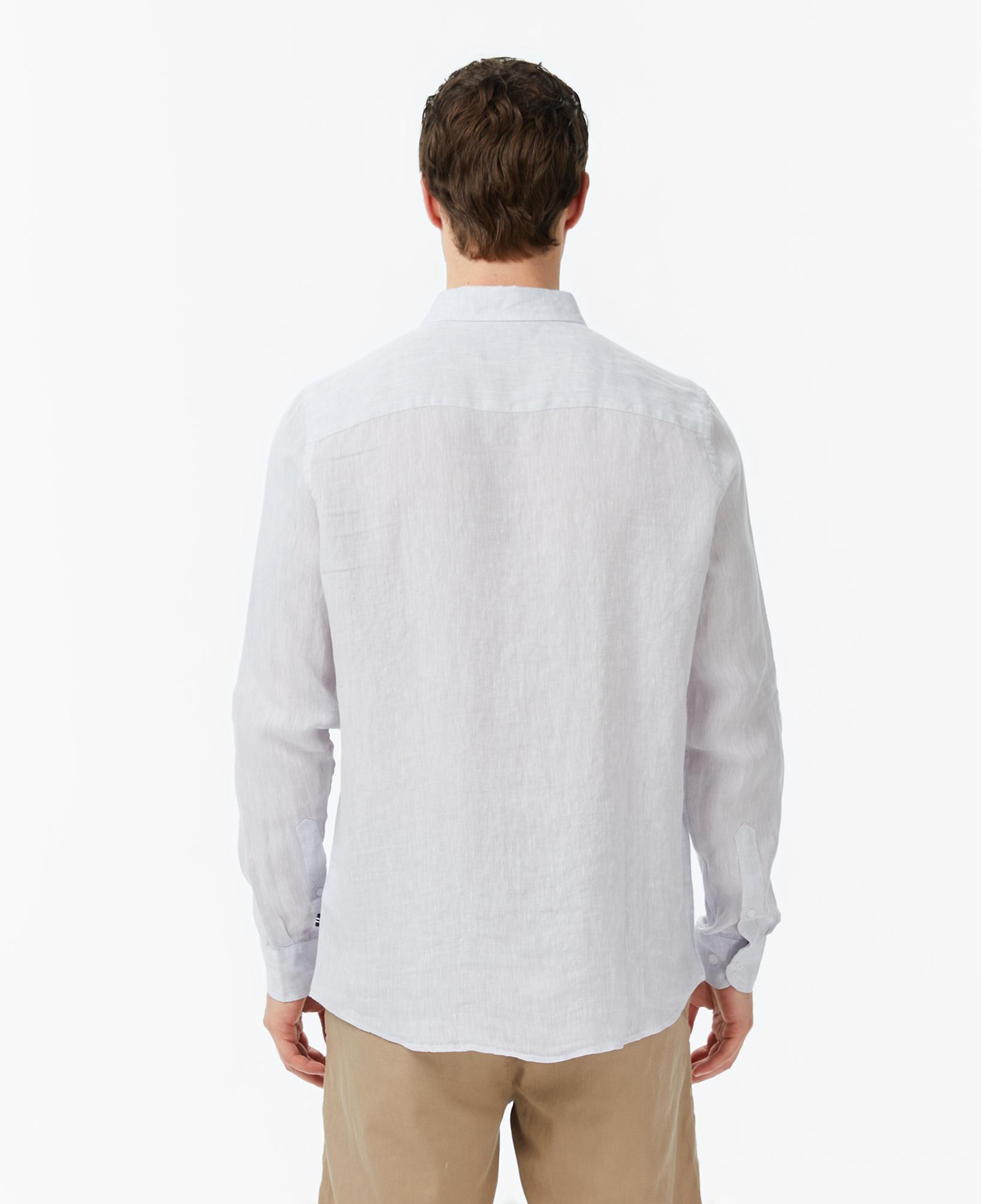 Nautica Erkek Gri Regular Fit Keten Gömlek