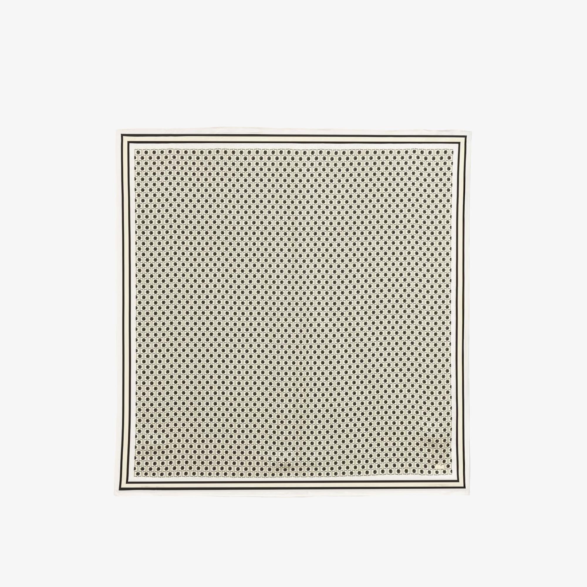 Lacoste Kadın Desenli Kahverengi Fular