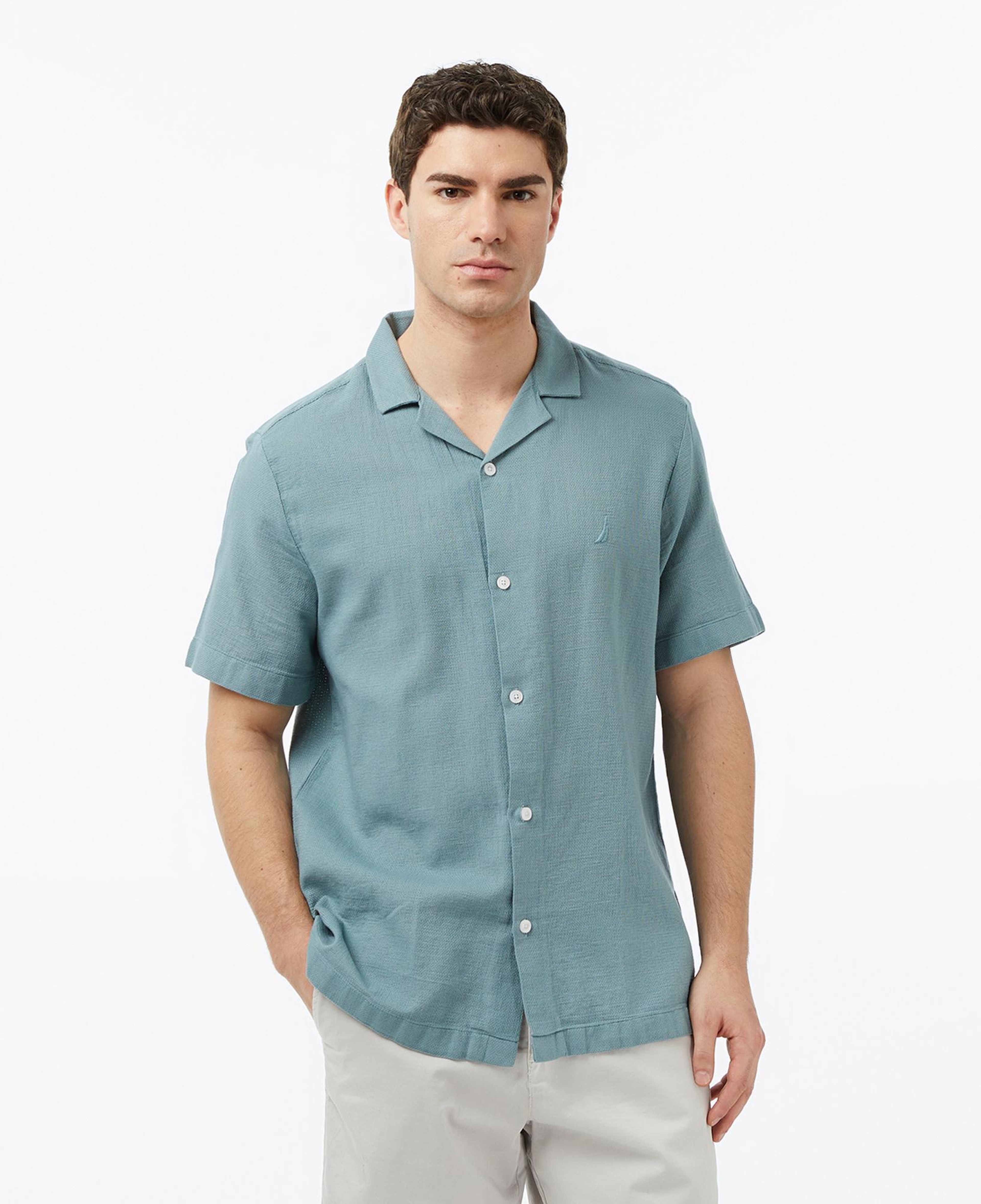 Nautica Erkek Yeşil Regular Fit Kısa Kollu Gömlek