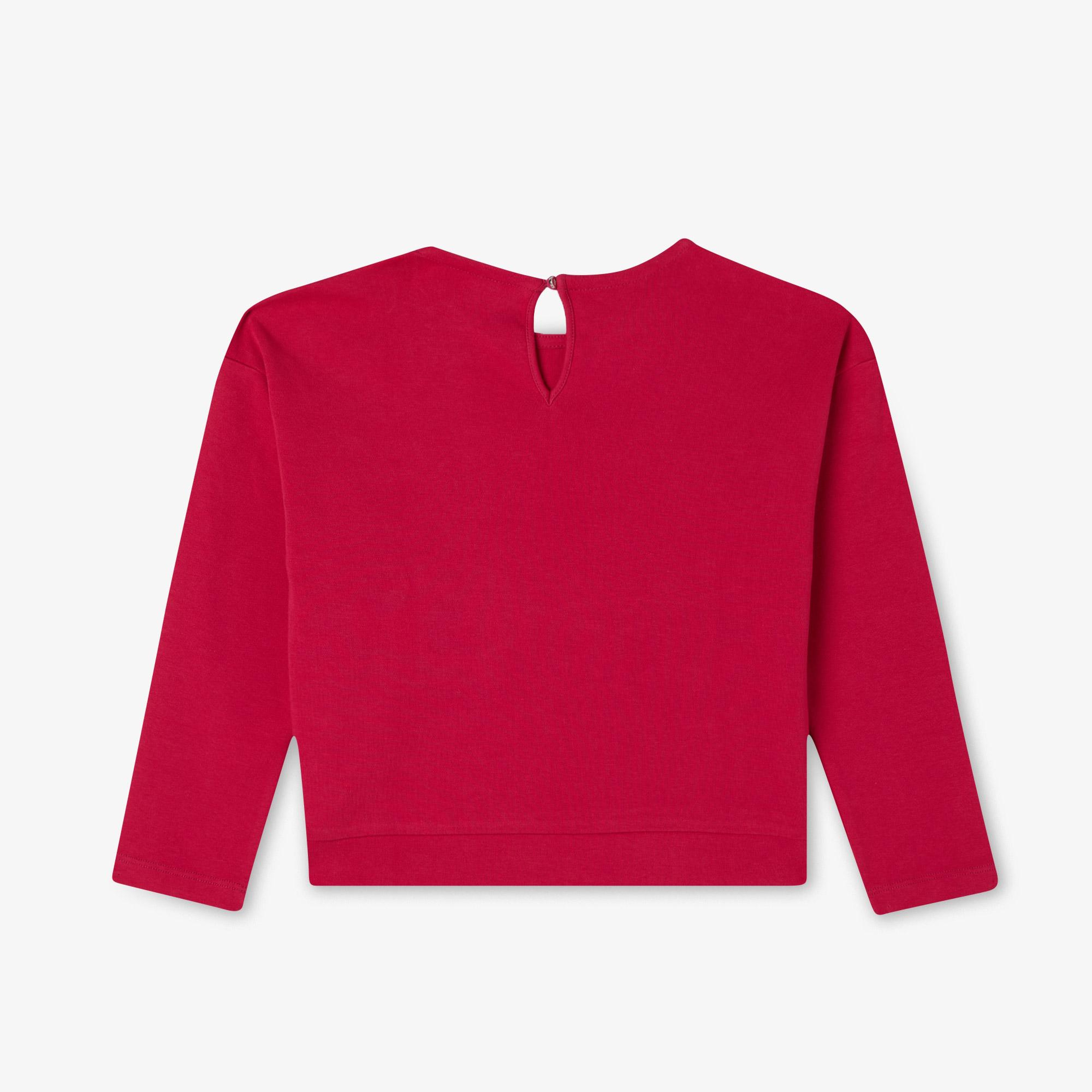 Lacoste Çocuk Uzun Kollu Bisiklet Yaka Baskılı Pembe T-Shirt