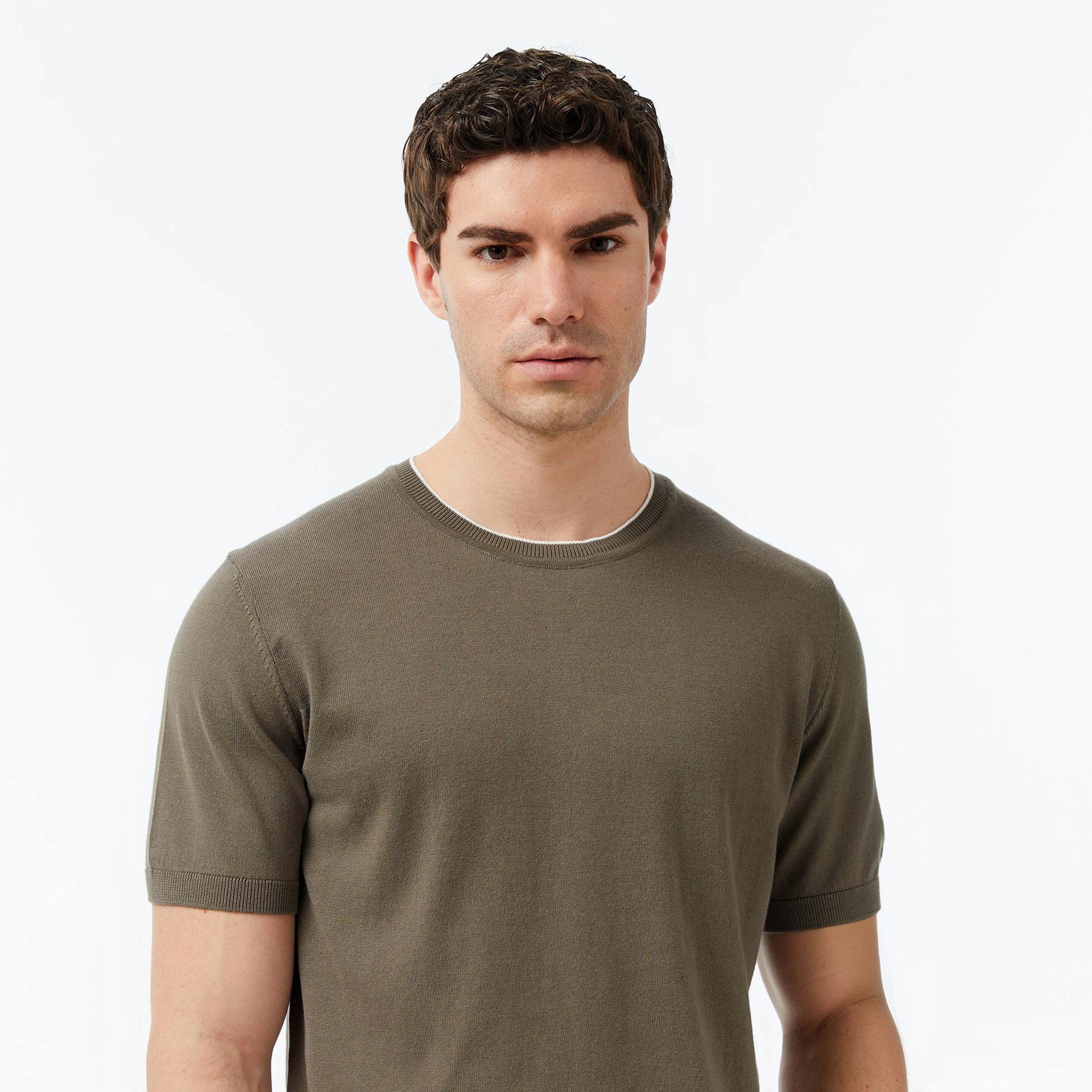 Nautica Erkek Yeşil Regular Fit Kısa Kollu Triko