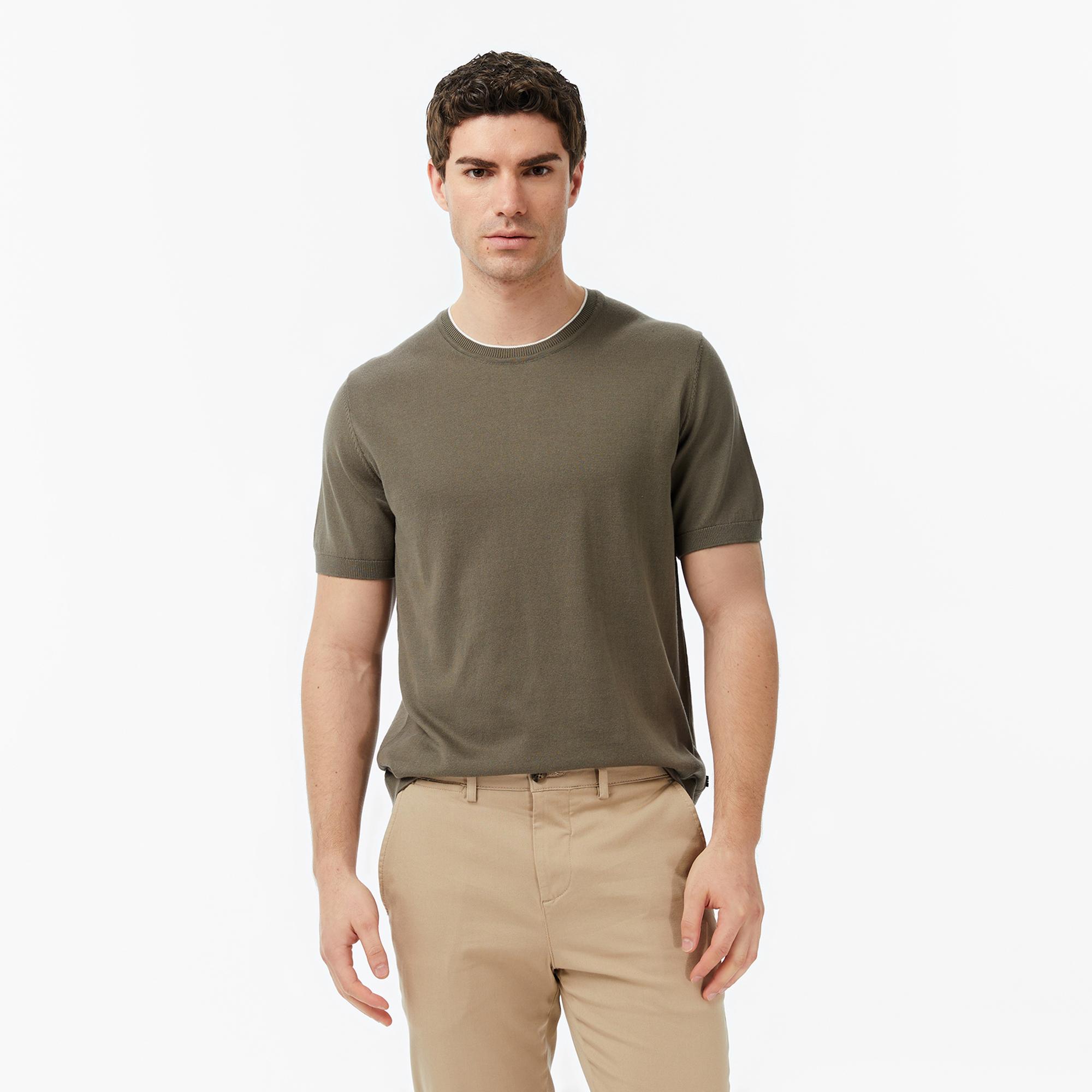 Nautica Erkek Yeşil Regular Fit Kısa Kollu Triko