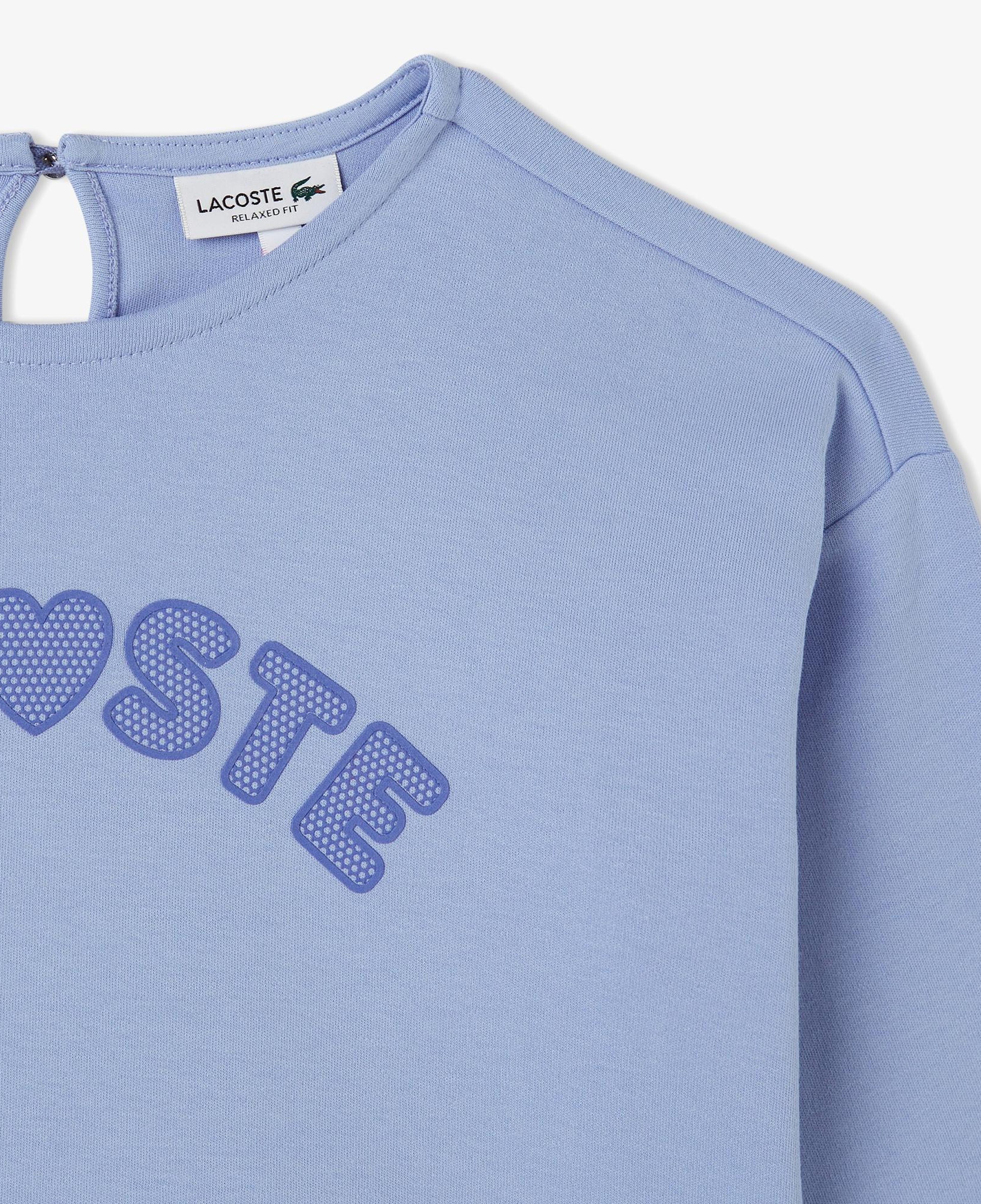 Lacoste Çocuk Uzun Kollu Bisiklet Yaka Baskılı Mavi T-Shirt