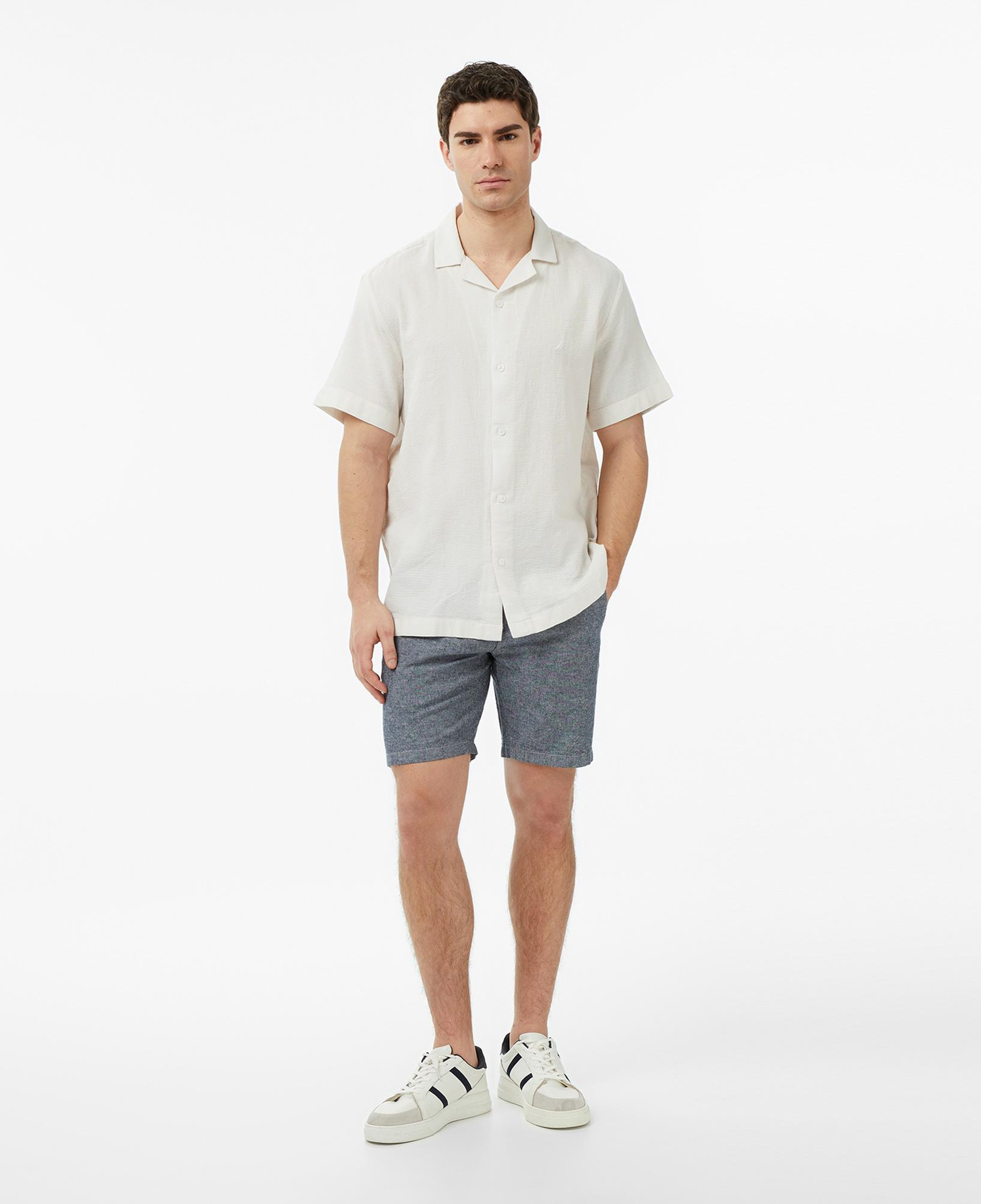 Nautica Erkek Krem Regular Fit Kısa Kollu Gömlek