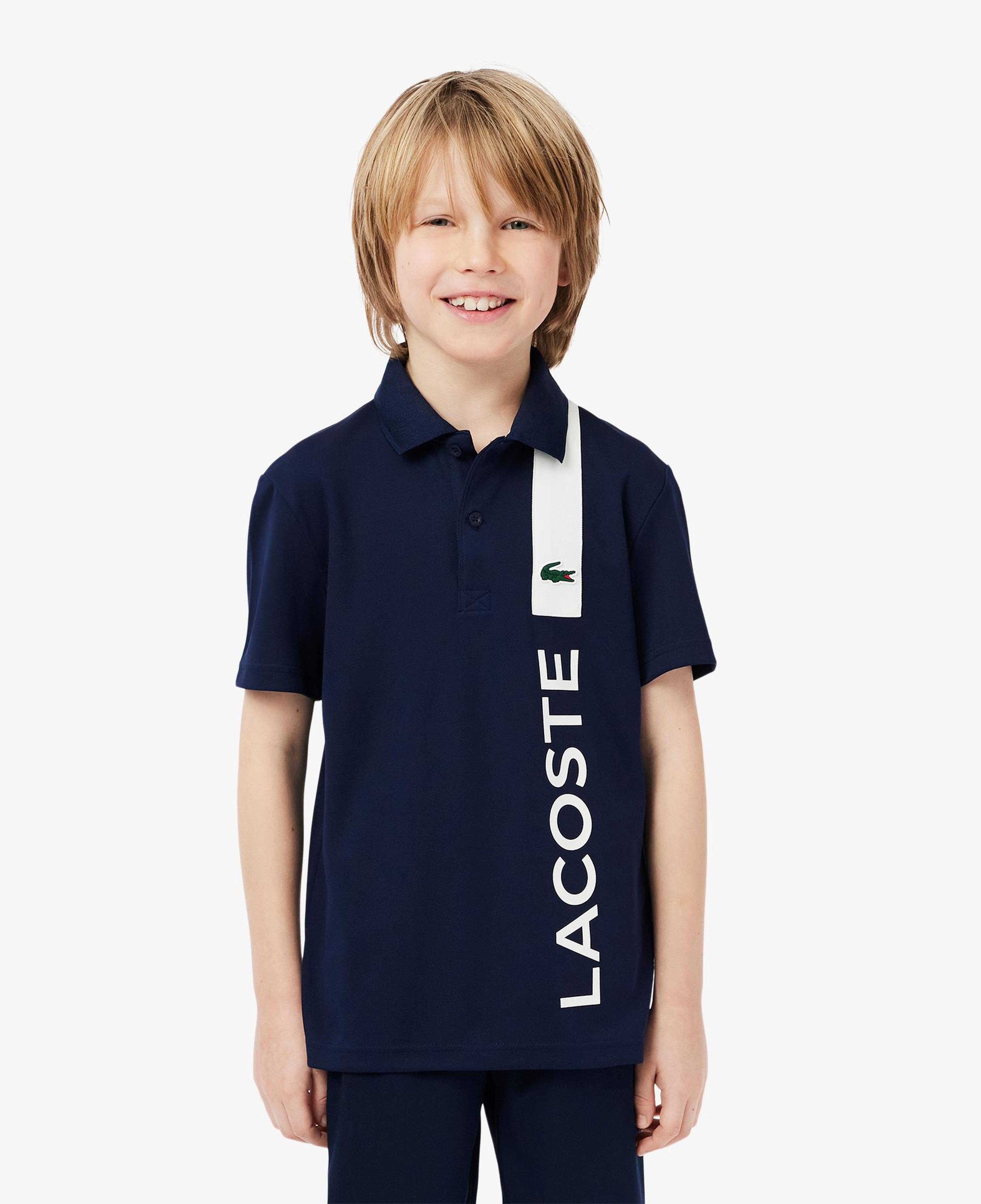 Lacoste Sport Çocuk Baskılı Lacivert Polo