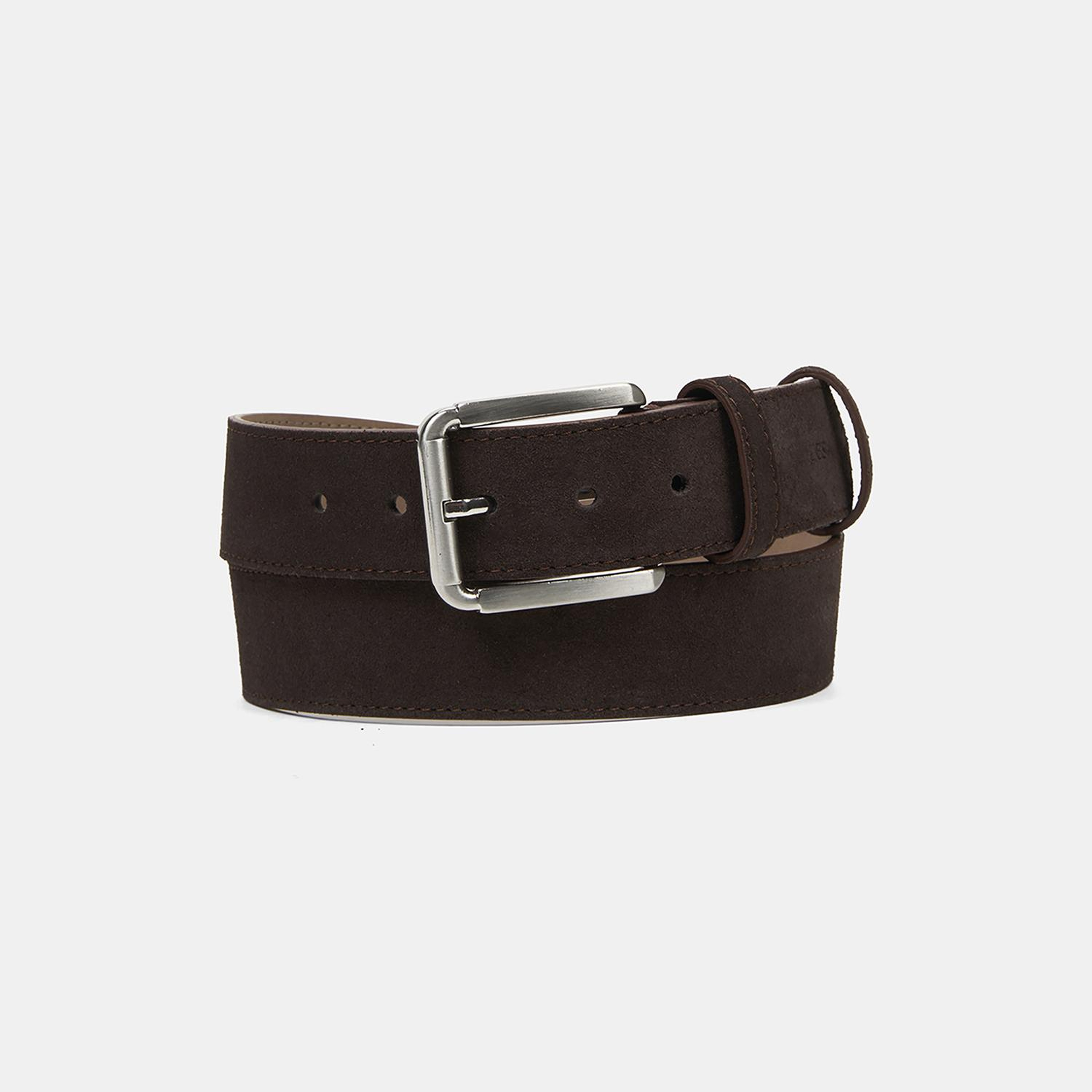 Erkek Acı Kahve Süet Deri Spor Kemer