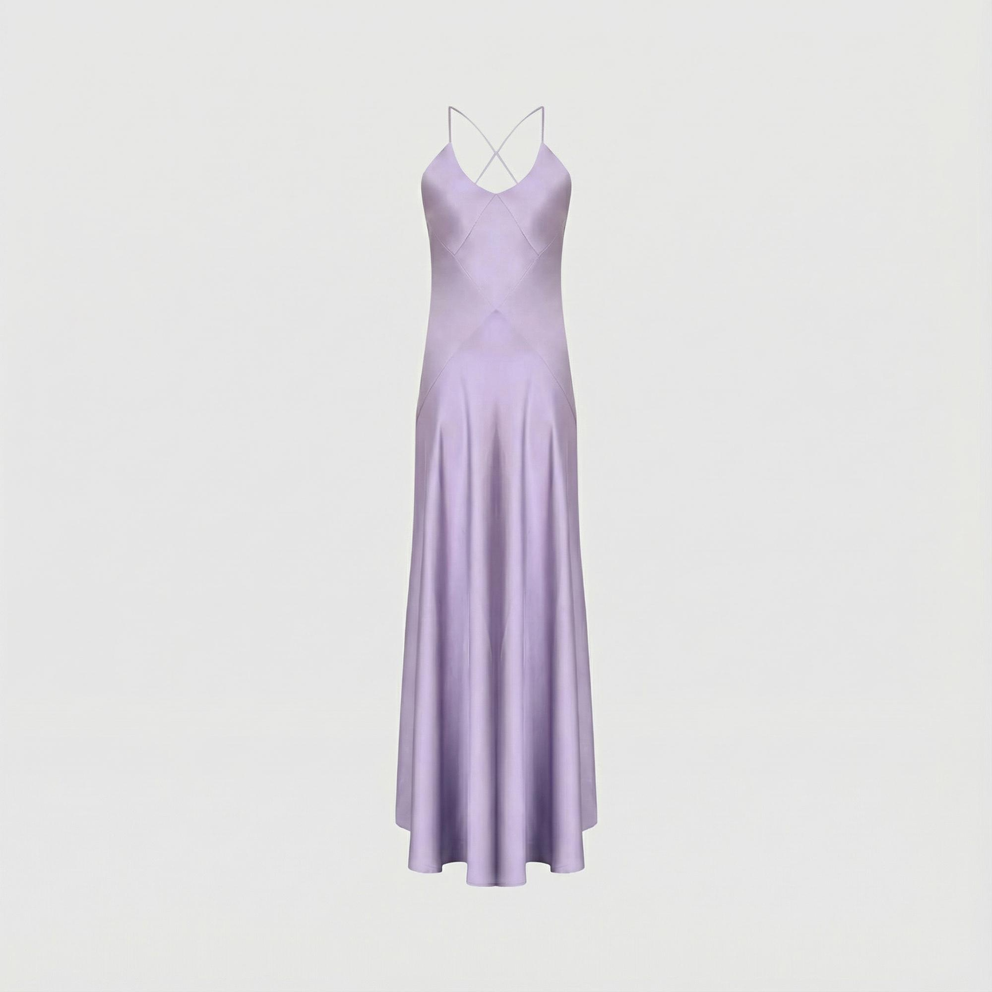 Fabby Lana Kadın Mor Elbise