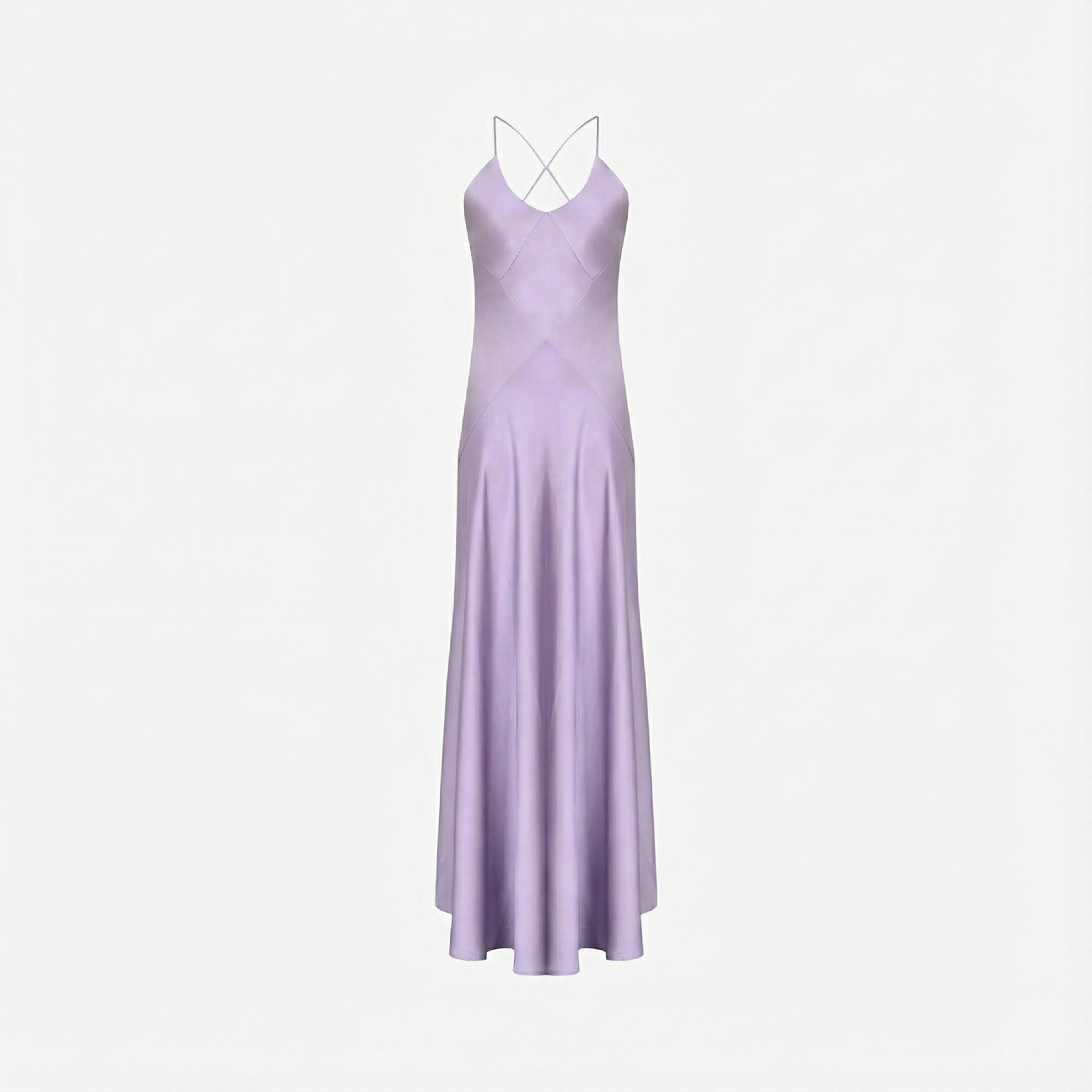 Fabby Lana Kadın Mor Elbise