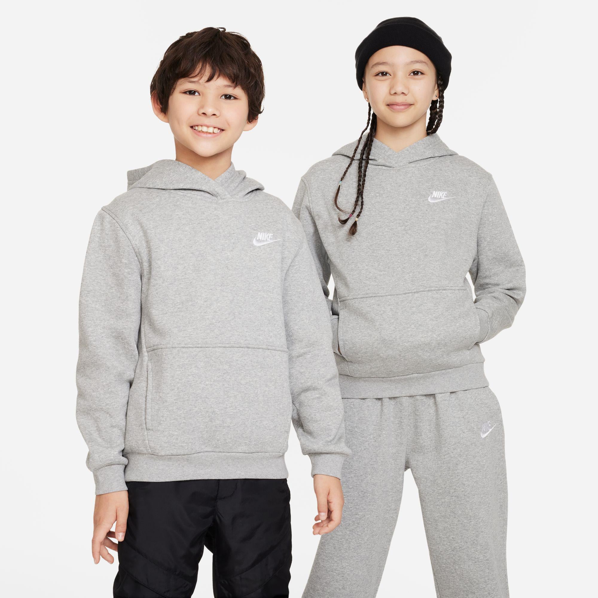 Nike Sportswear Club Fleece Hoody Çocuk Gri Sweatshirt