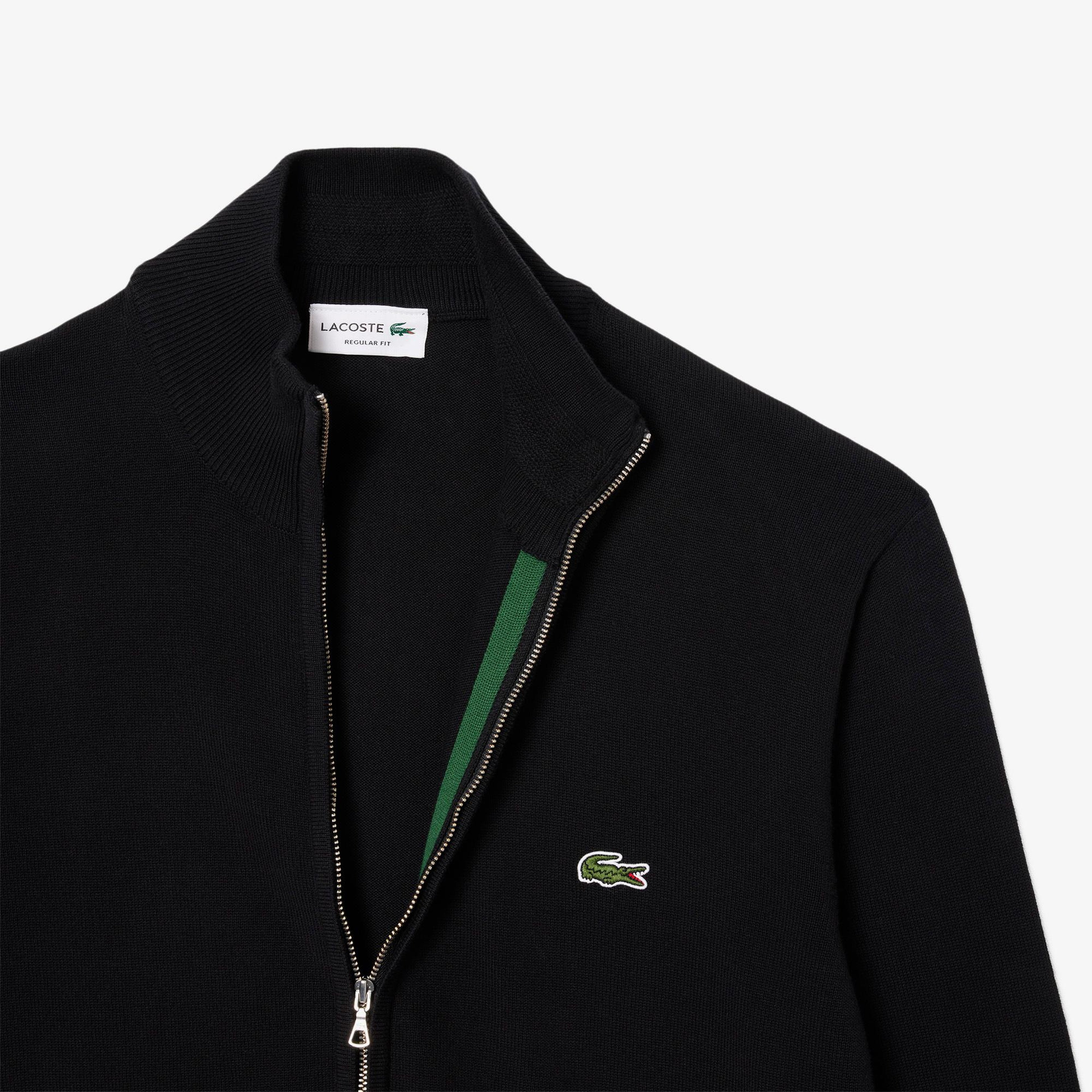 Lacoste Erkek Regular Fit Fermuarlı Siyah Hırka