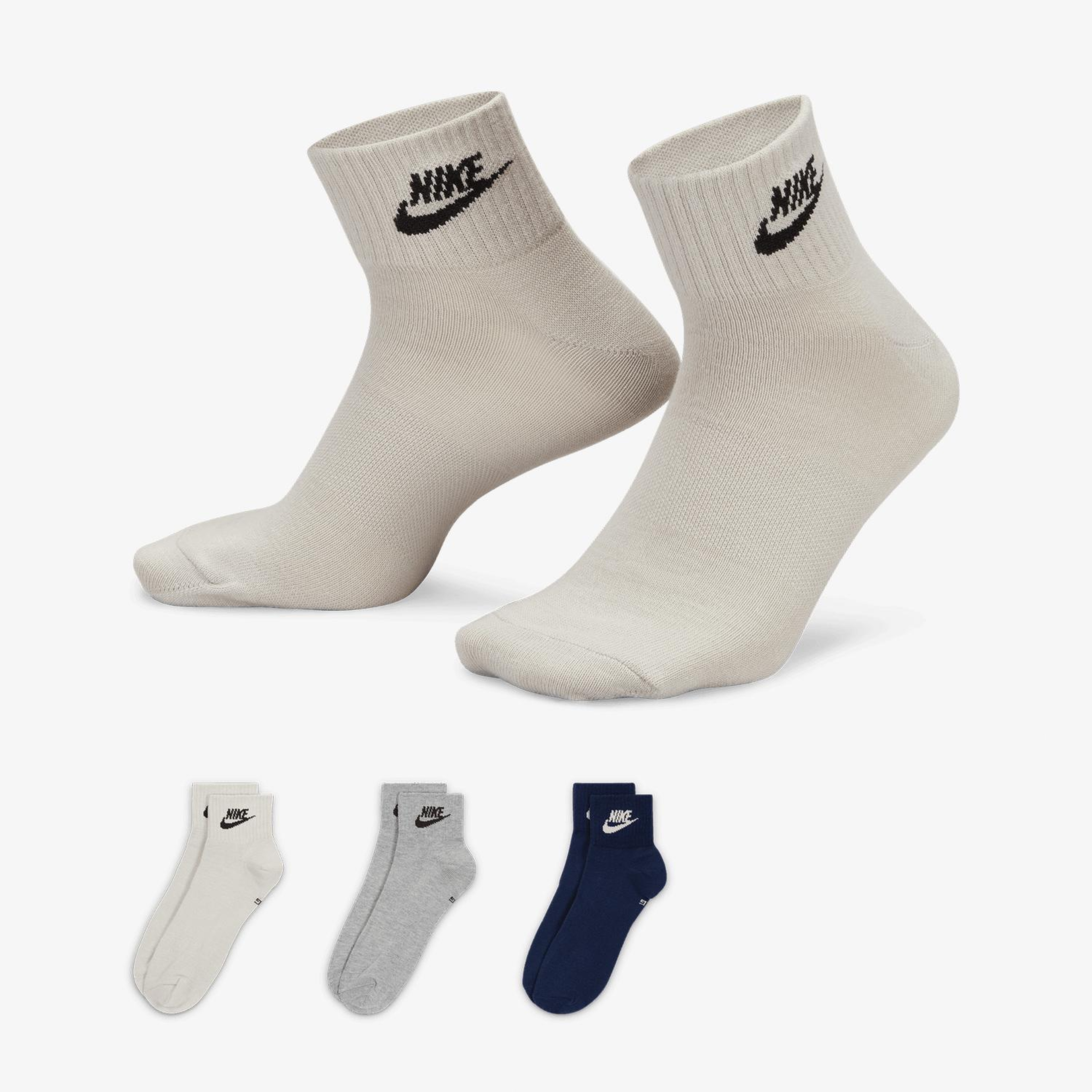 Nike Sportswear Everyday Essential Unisex Renkli 3'lü Çorap