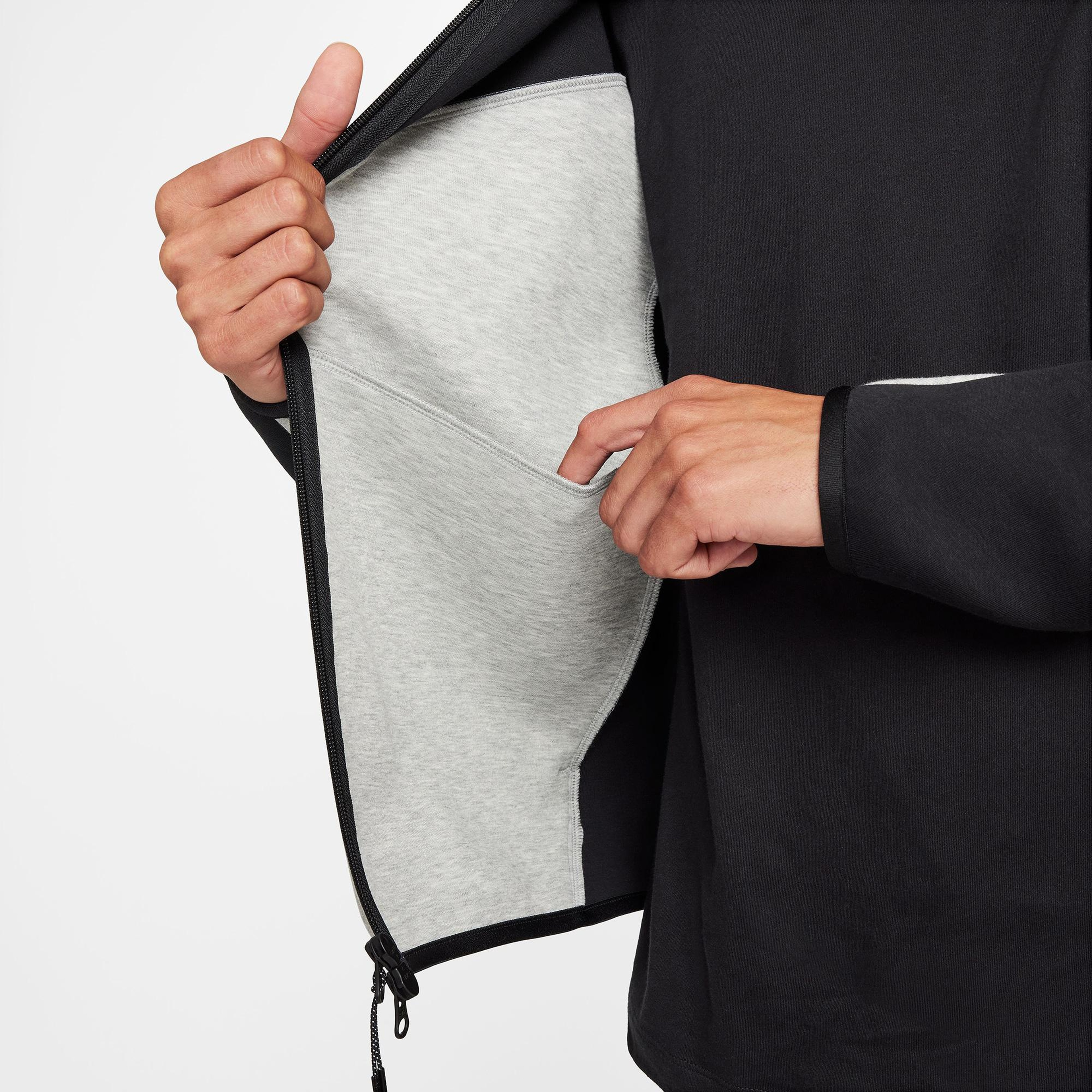 Nike Tech Fleece Erkek Gri Kapüşonlu Hoodie