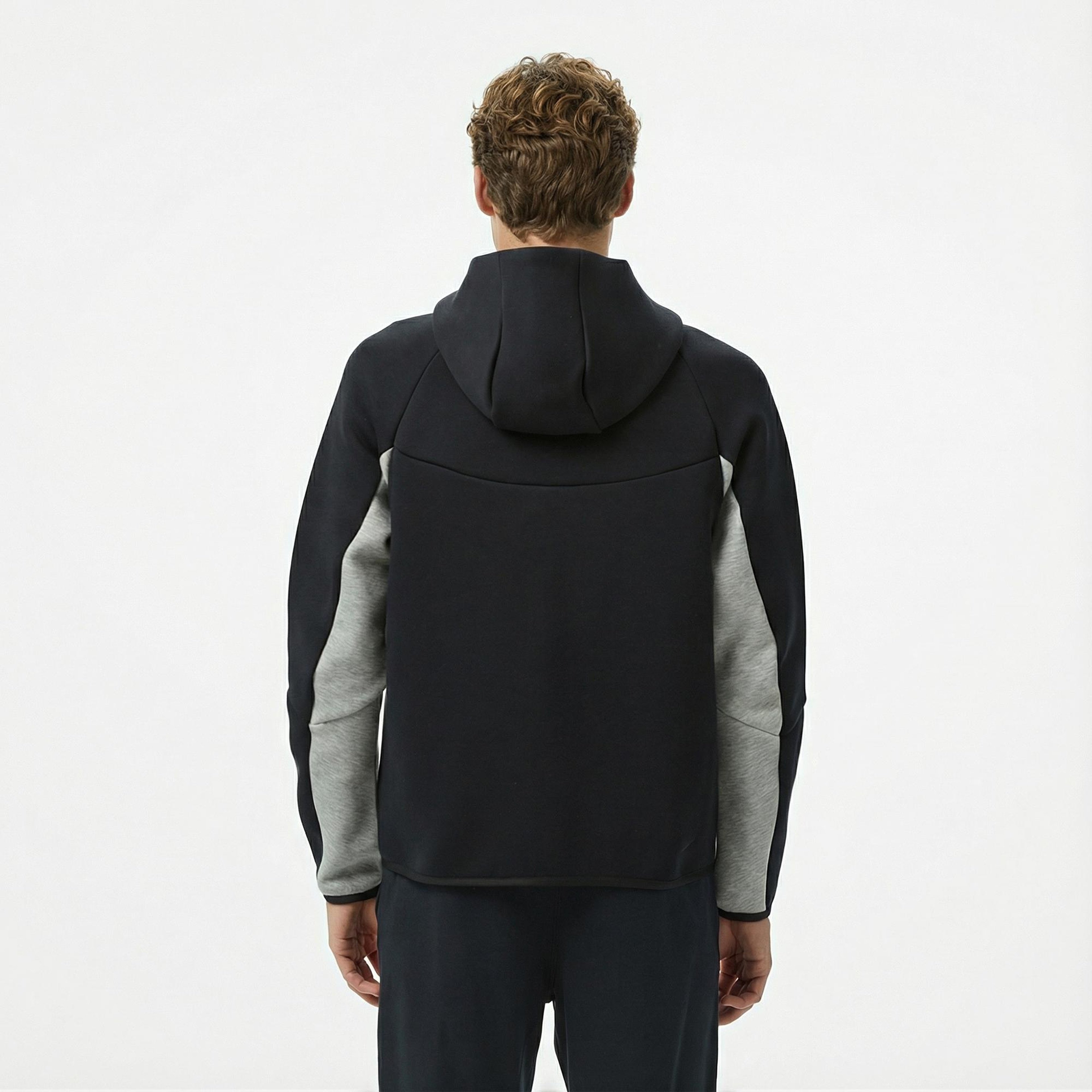Nike Tech Fleece Erkek Gri Kapüşonlu Hoodie