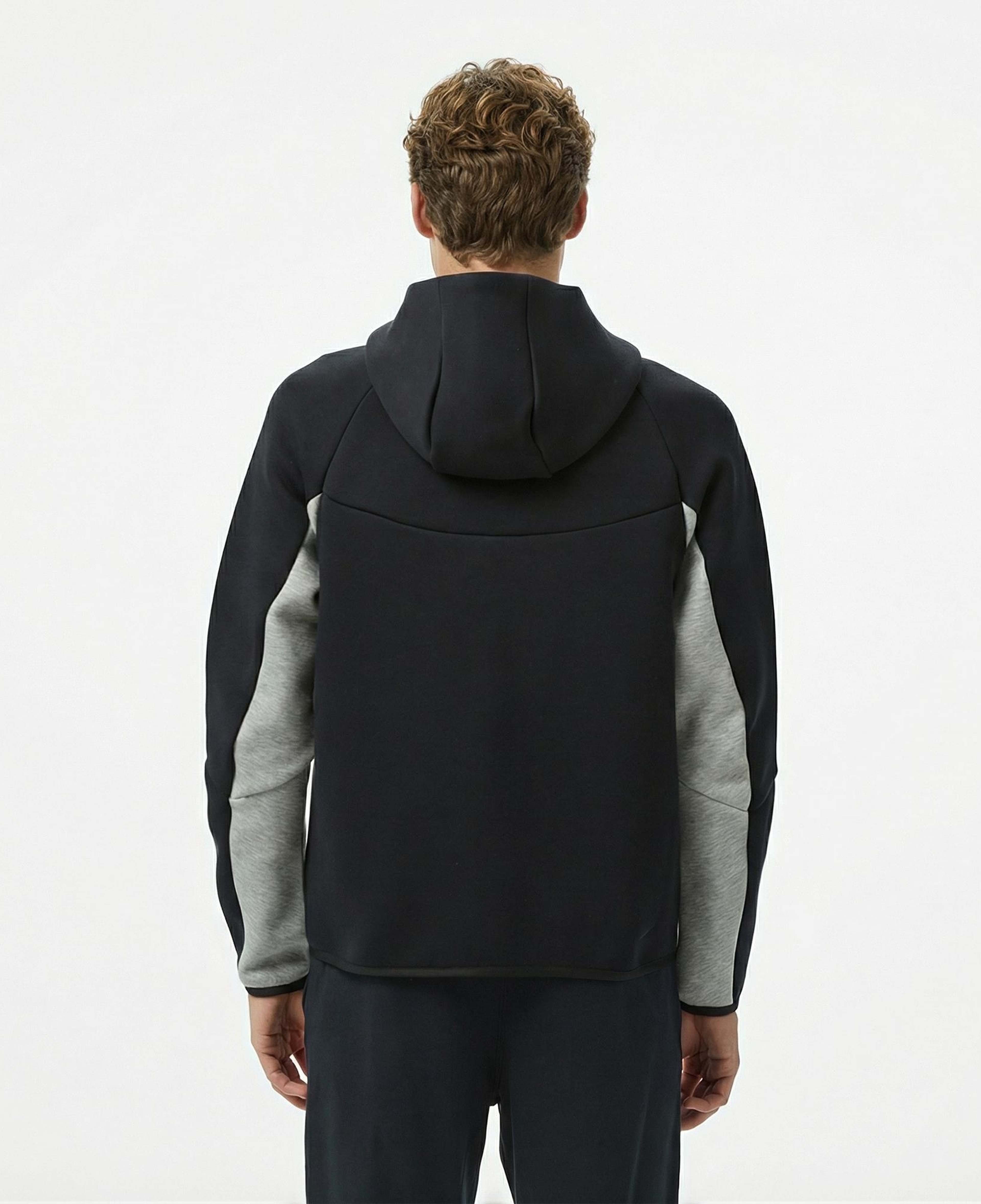 Nike Tech Fleece Erkek Gri Kapüşonlu Hoodie