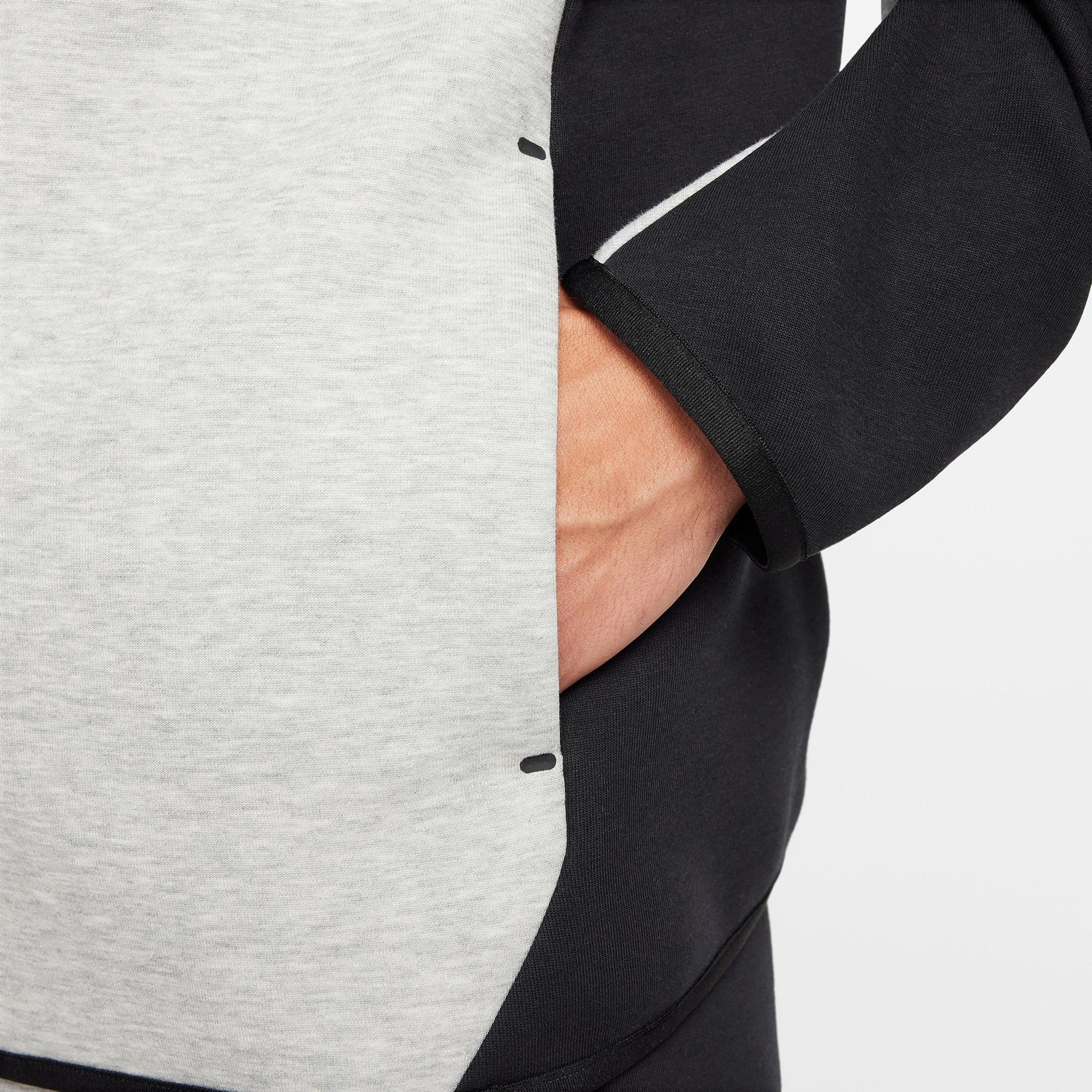 Nike Tech Fleece Erkek Gri Kapüşonlu Hoodie