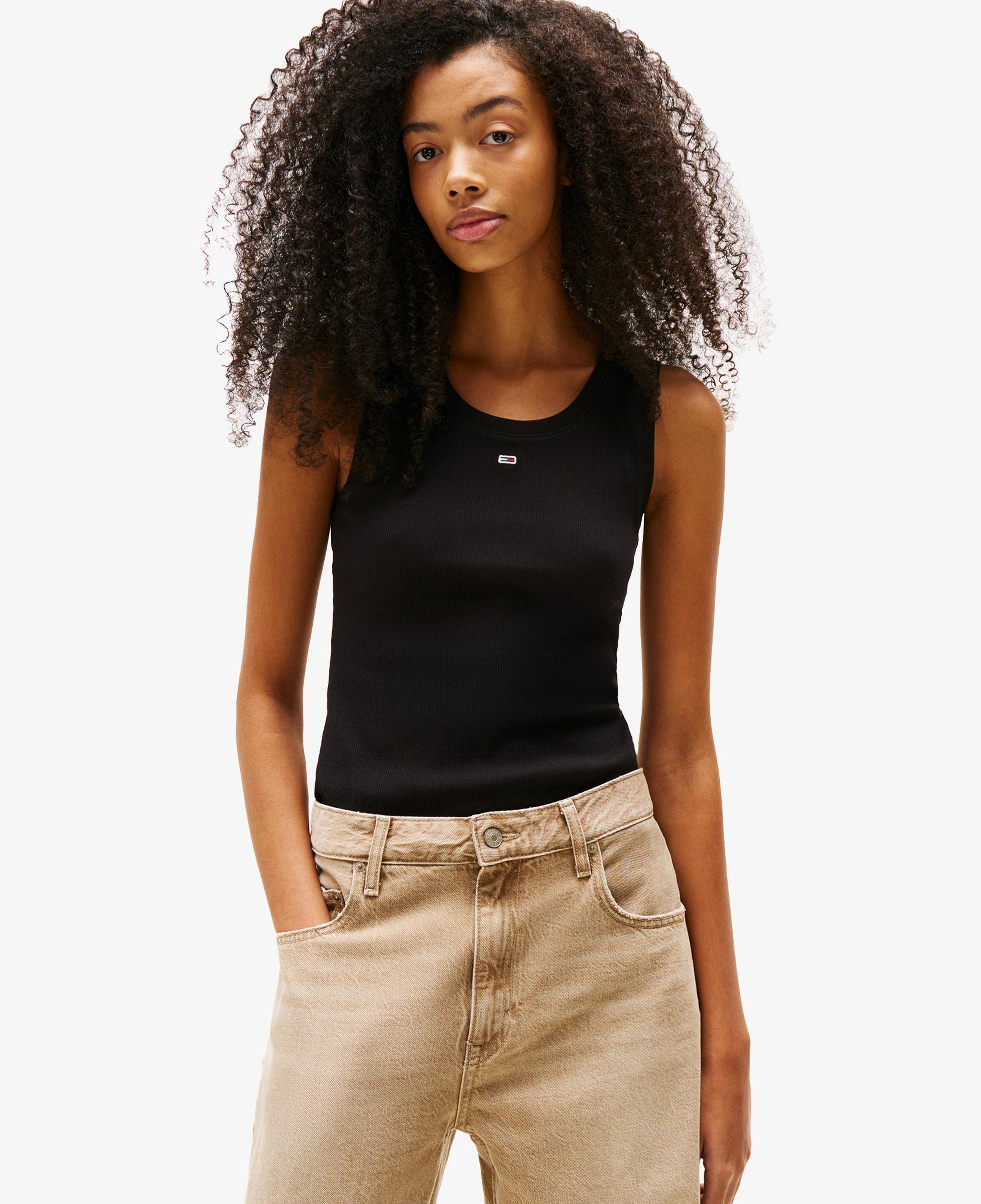 Tommy Hilfiger Denim Essentials Kadın Siyah T-Shirt