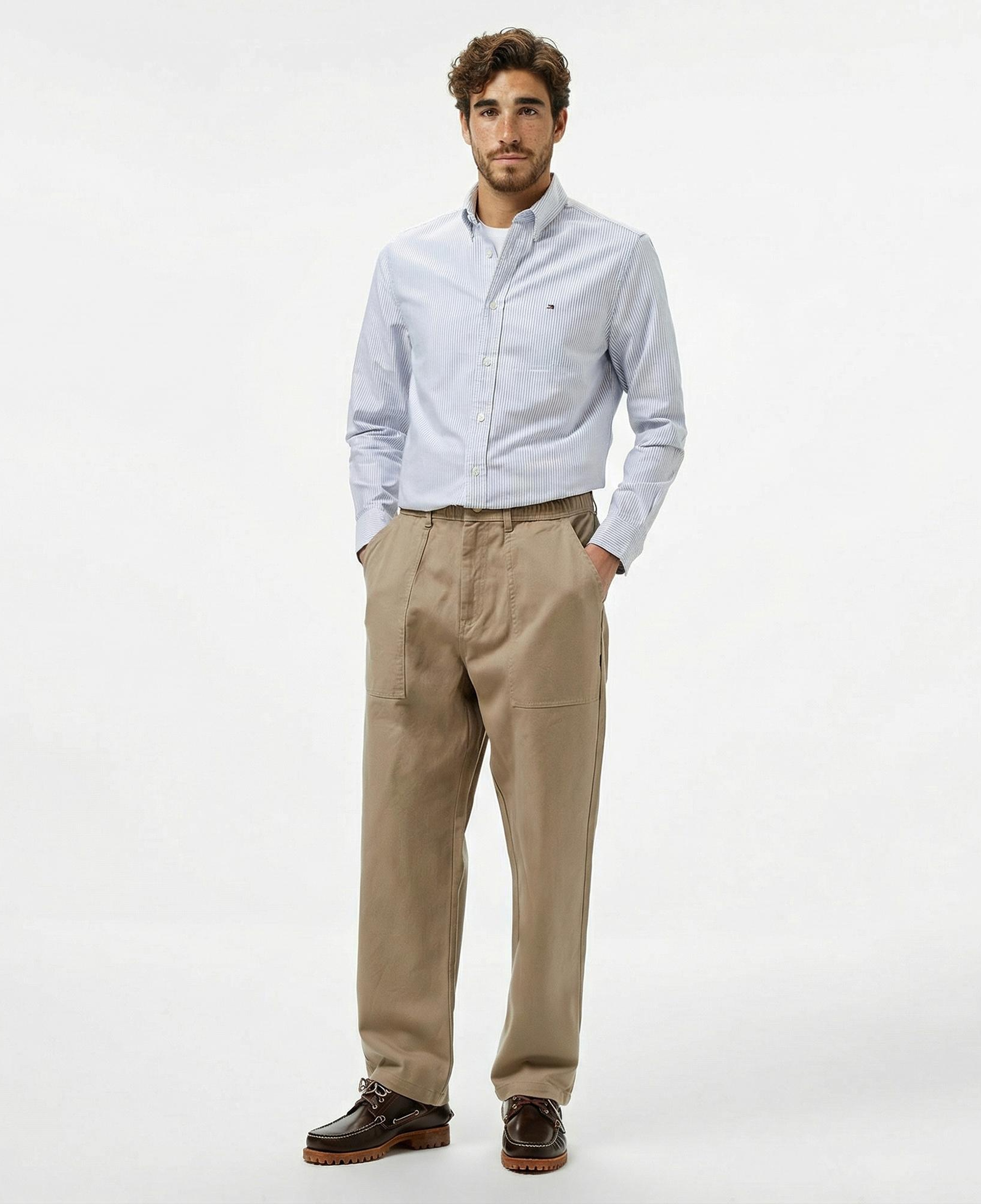 Tommy Hilfiger Core Essentials Erkek Mavi Gömlek