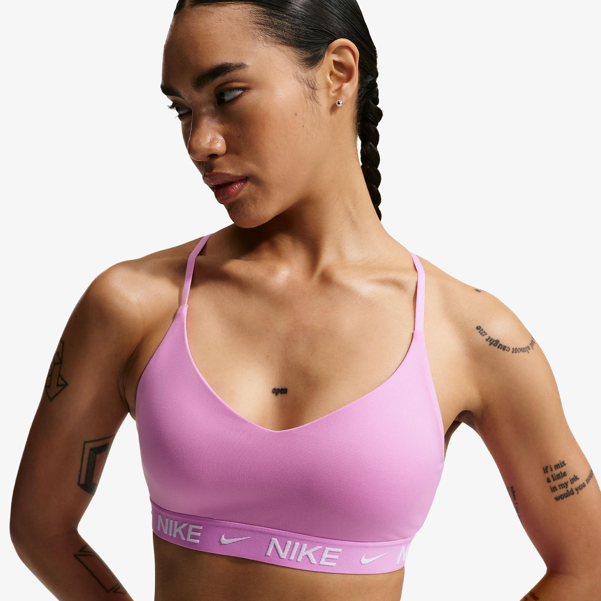 Nike Dri-Fit Indy Light Support Kadın Pembe Bra