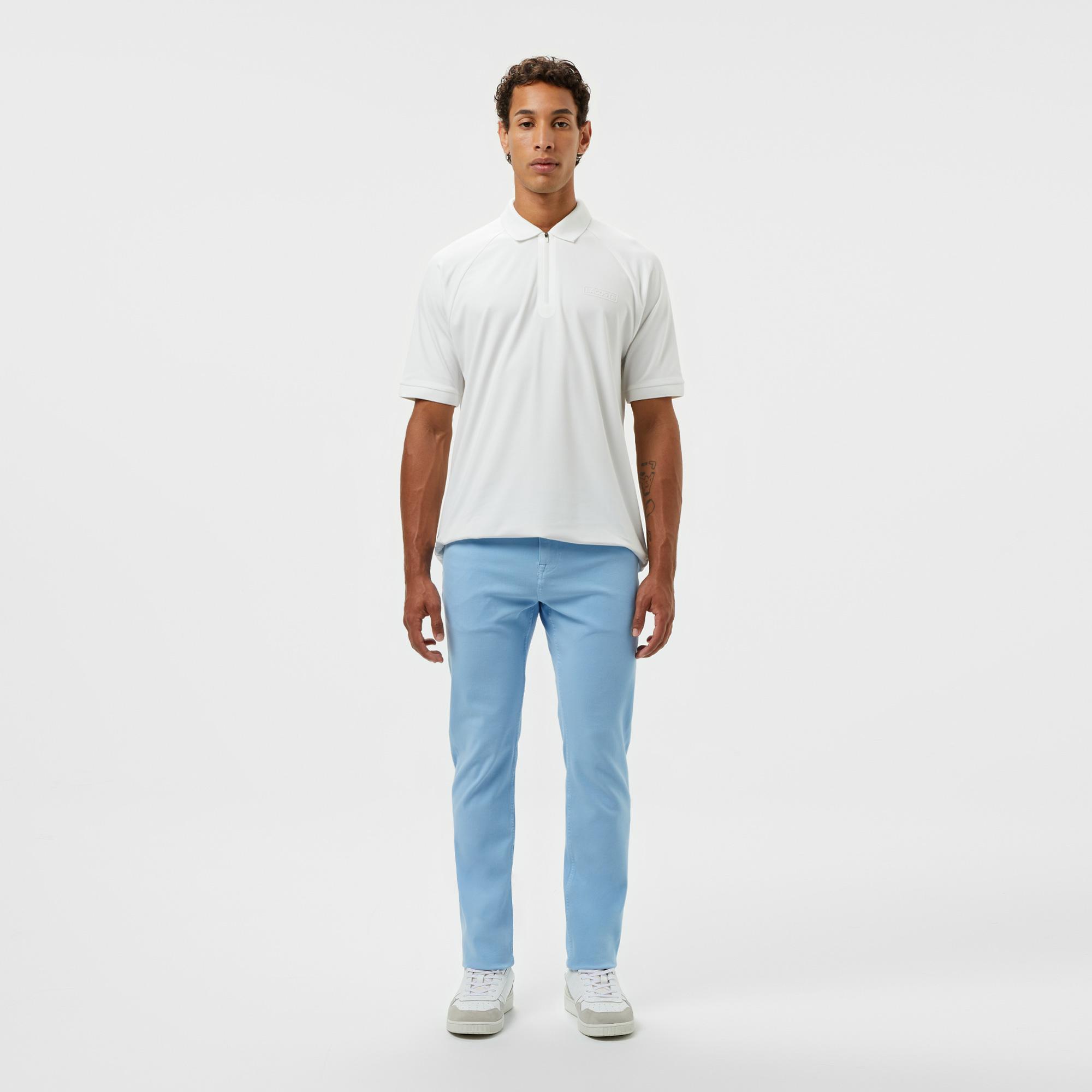 Lacoste Erkek Slim Fit Açık Mavi Jean Pantolon