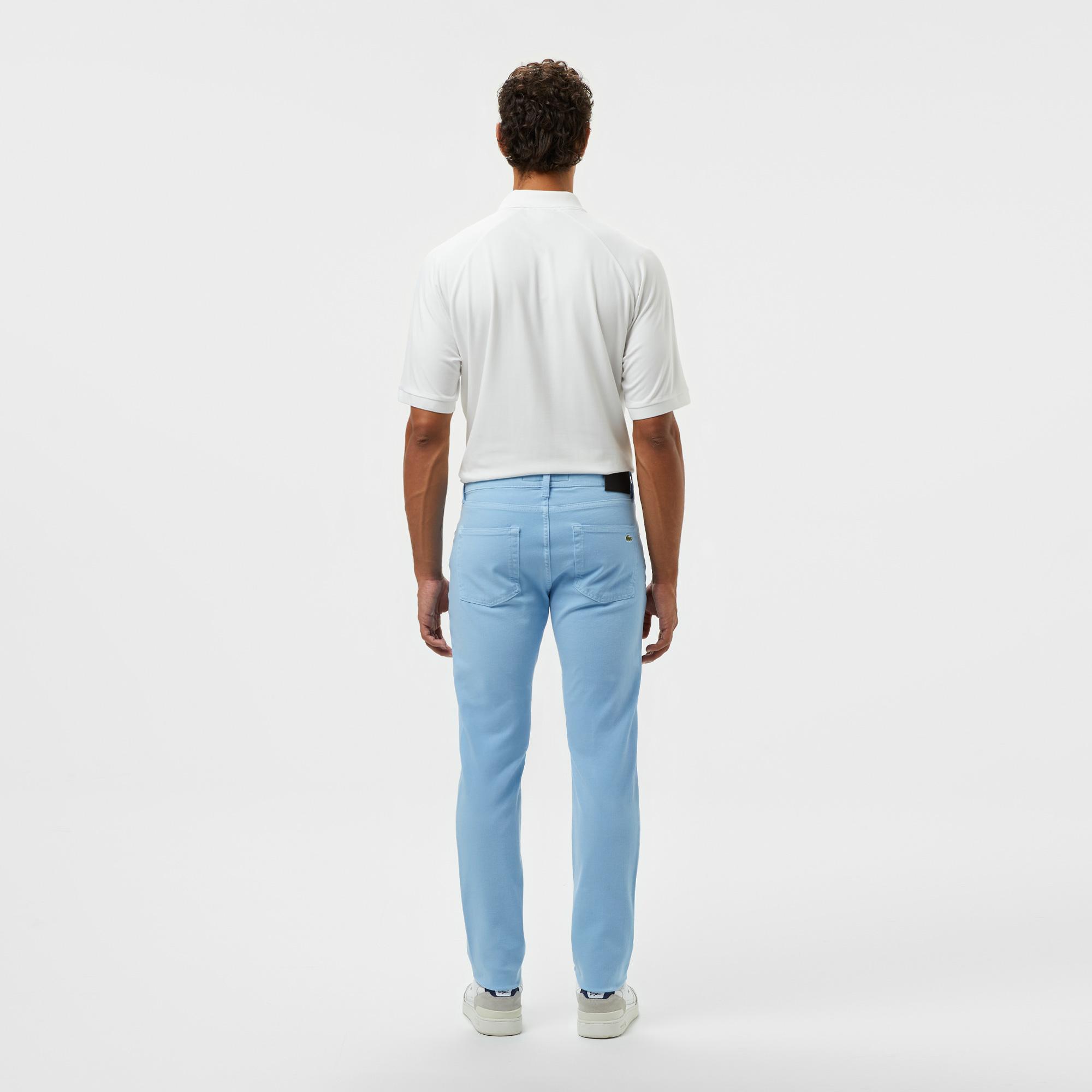 Lacoste Erkek Slim Fit Açık Mavi Jean Pantolon